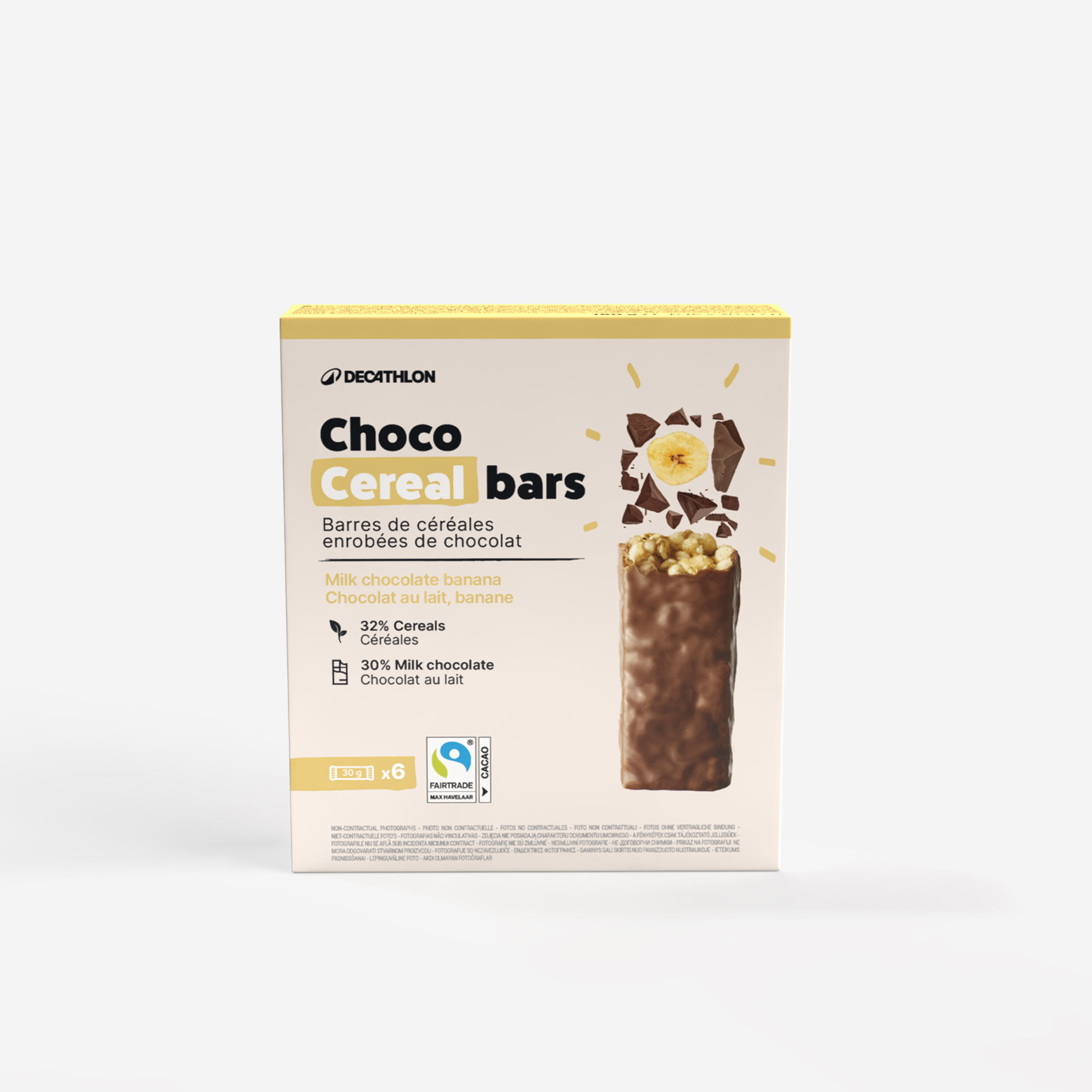 Energie Riegel Müsliriegel Banane mit Überzug aus Milchschokolade × 6