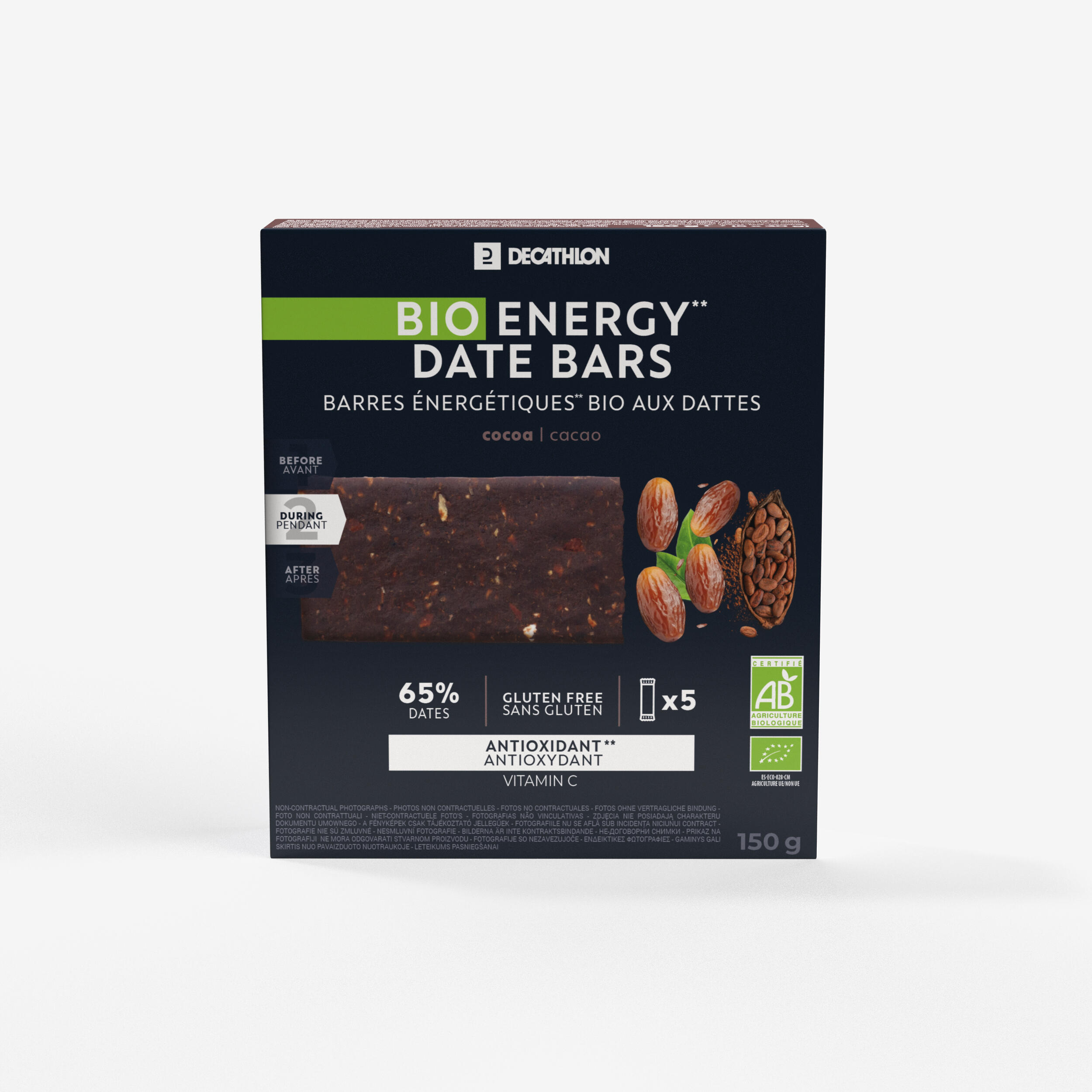 Bio Energie Riegel glutenfrei Datteln Kakao 5 Stück