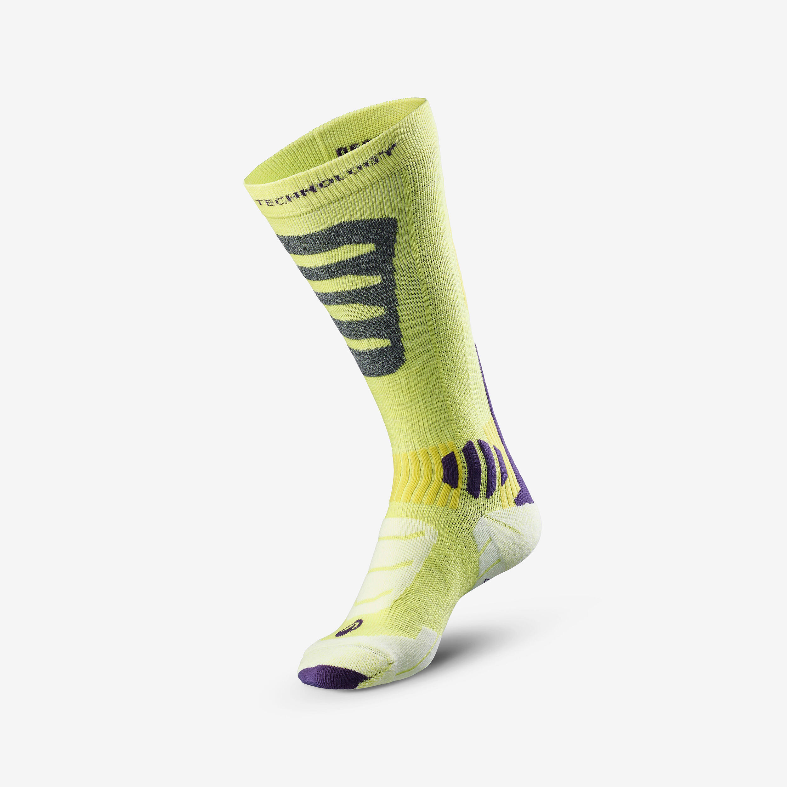 Skisocken Erwachsene Merinowolle sehr atmungsaktiv - 900 Xsocks gelb
