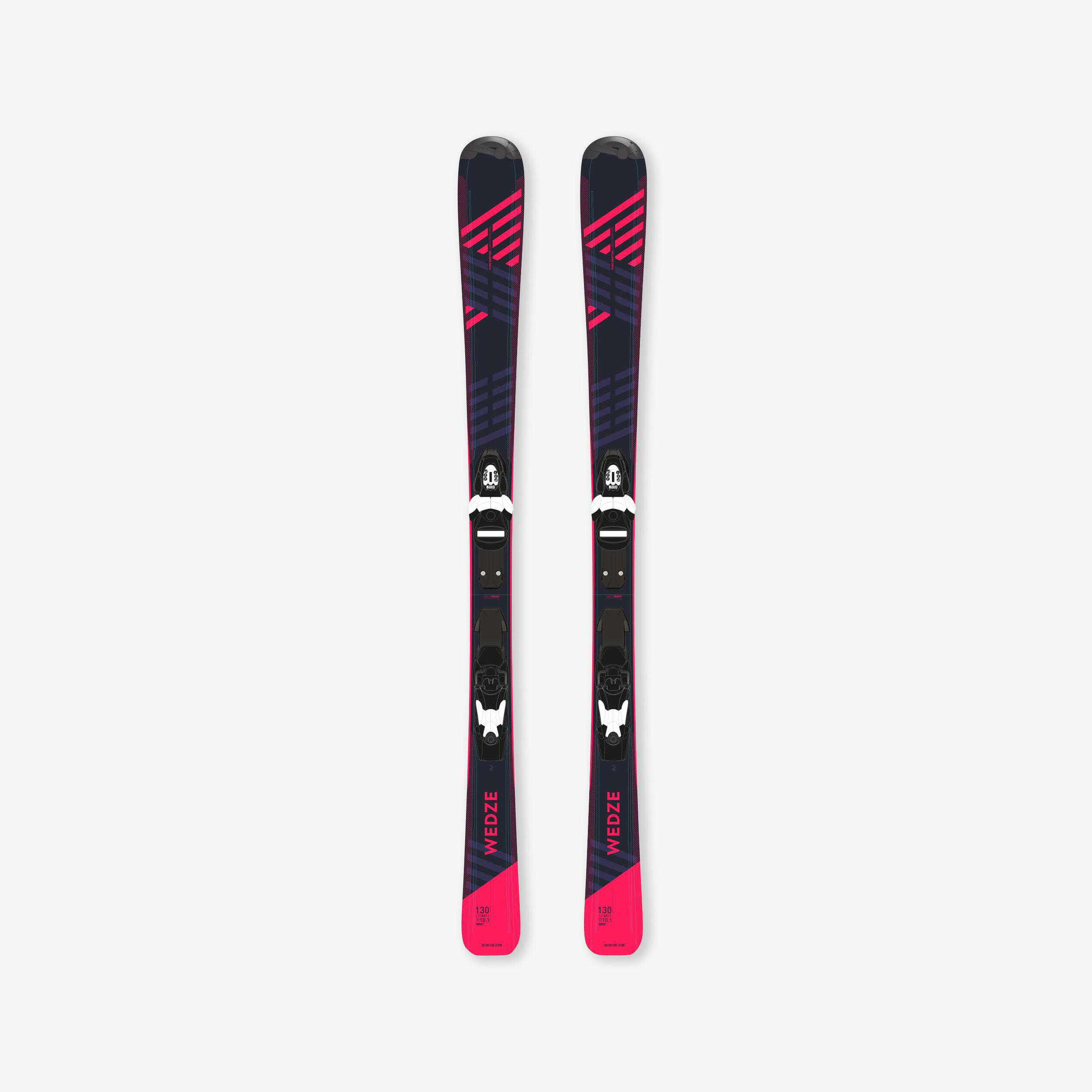 Ski Kinder mit Bindung Alpin - Boost 500 blau/rosa