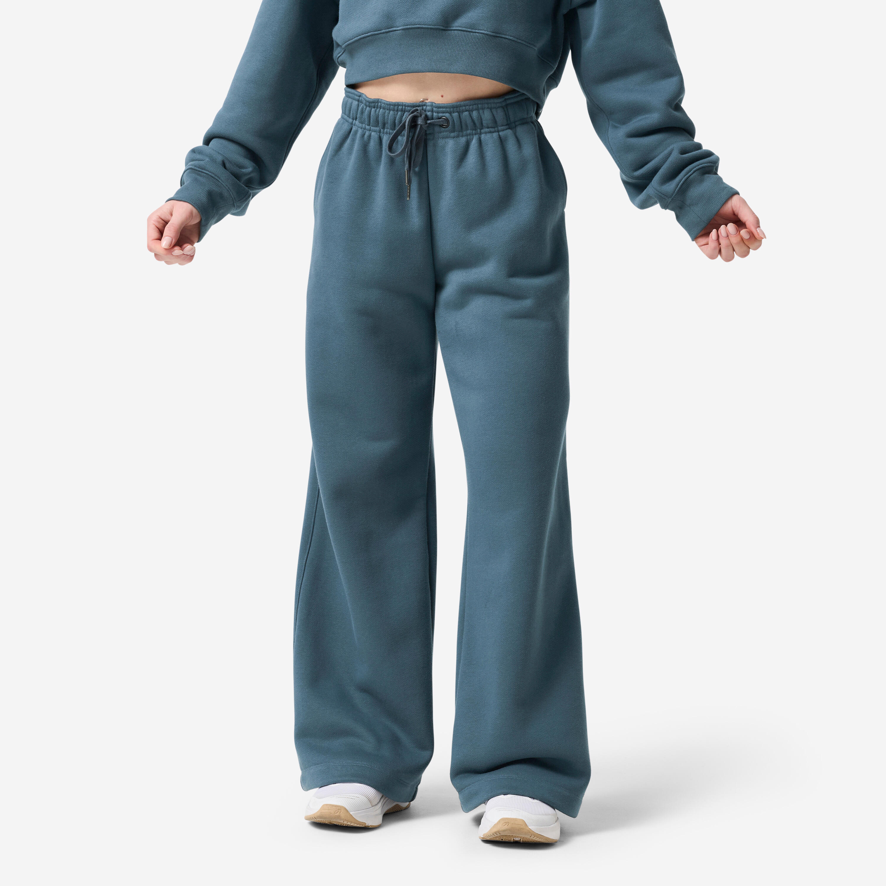 Jogginghose Damen weit warm Baumwolle - dunkelblau