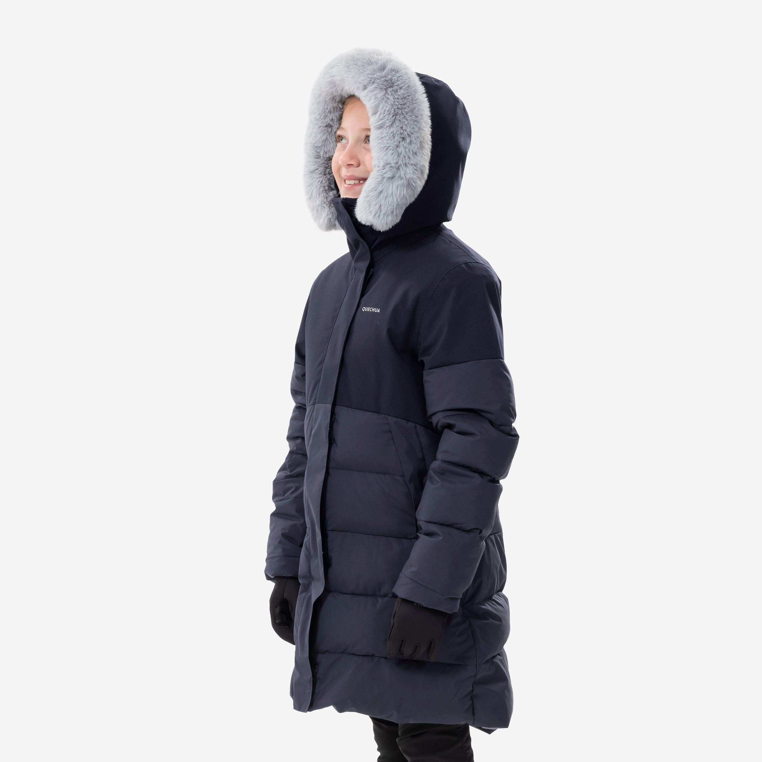 Winterjacke Kinder Gr. 122–170 warm - MH500 marineblau