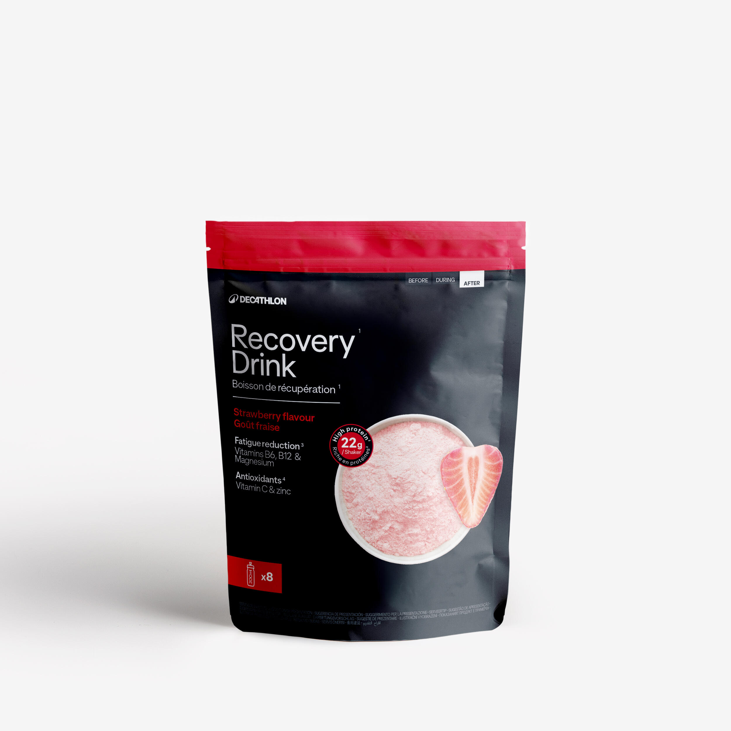 Recovery Drink Getränkepulver proteinhaltig Erdbeere 600 g