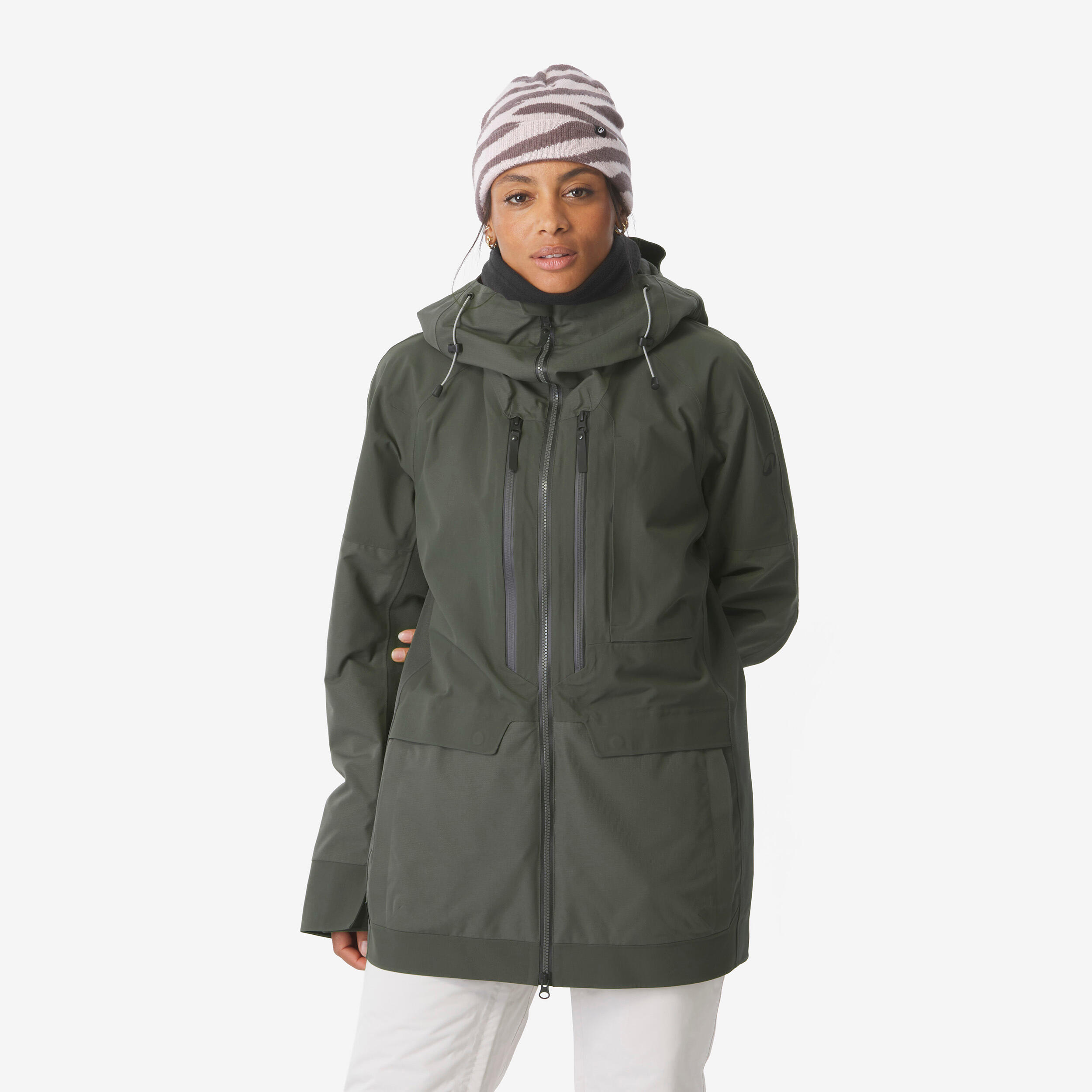 Snowboardjacke Damen wasserdicht - SNB 900 khaki