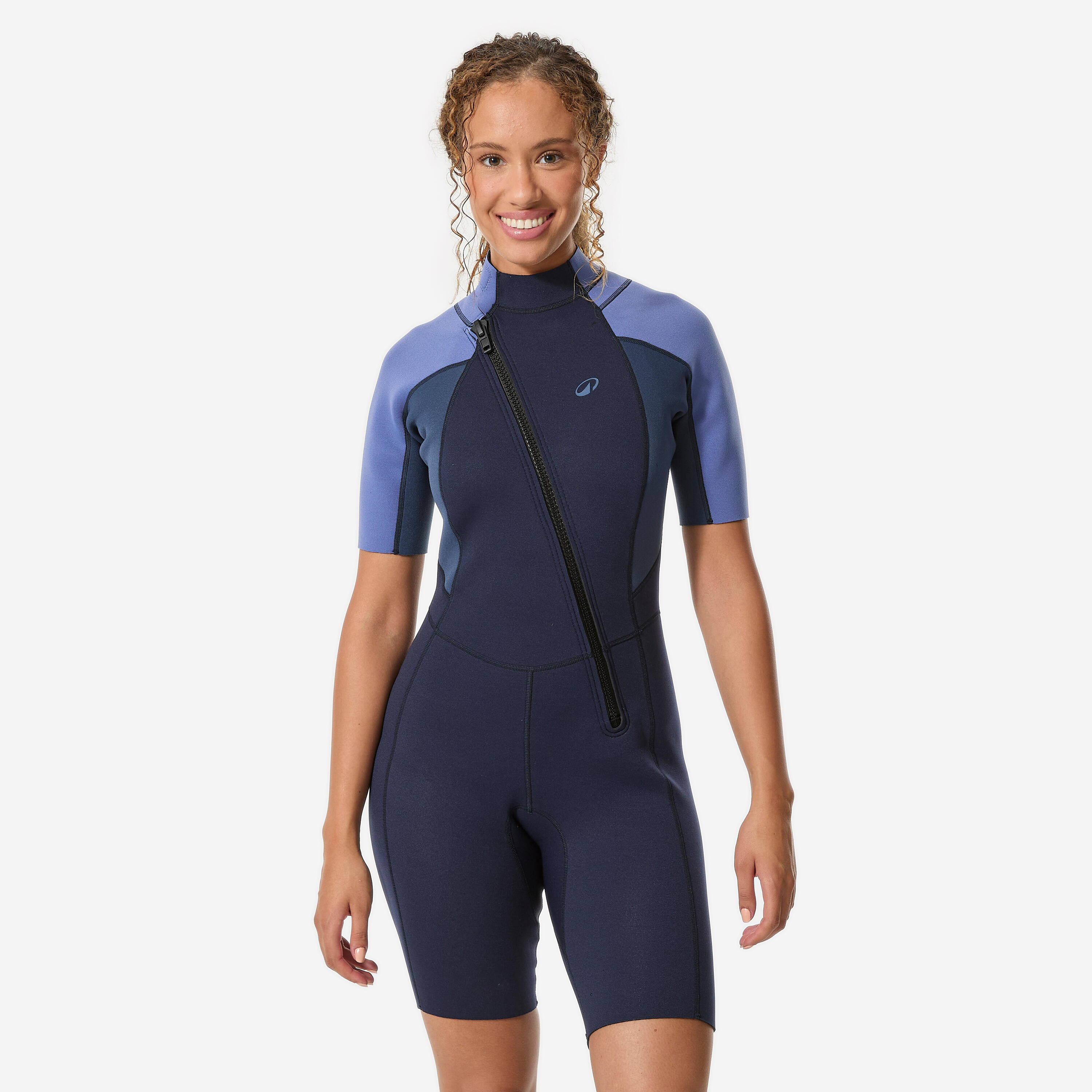 Neoprenanzug Shorty Damen Naturkautschuk Essential Ocena 2 mm blau