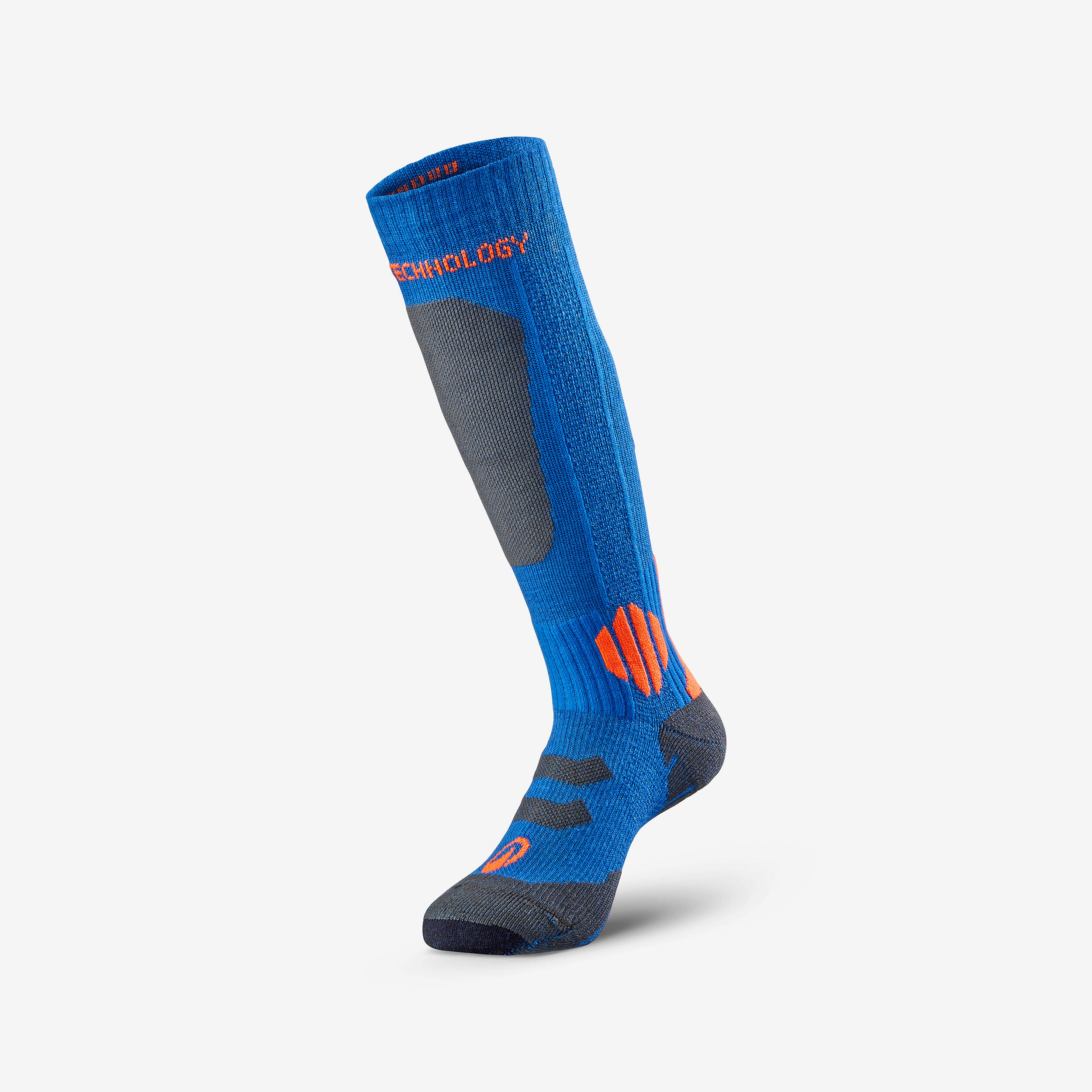 Skisocken Kinder Merinowolle sehr atmungsaktiv - Socks 900 blau