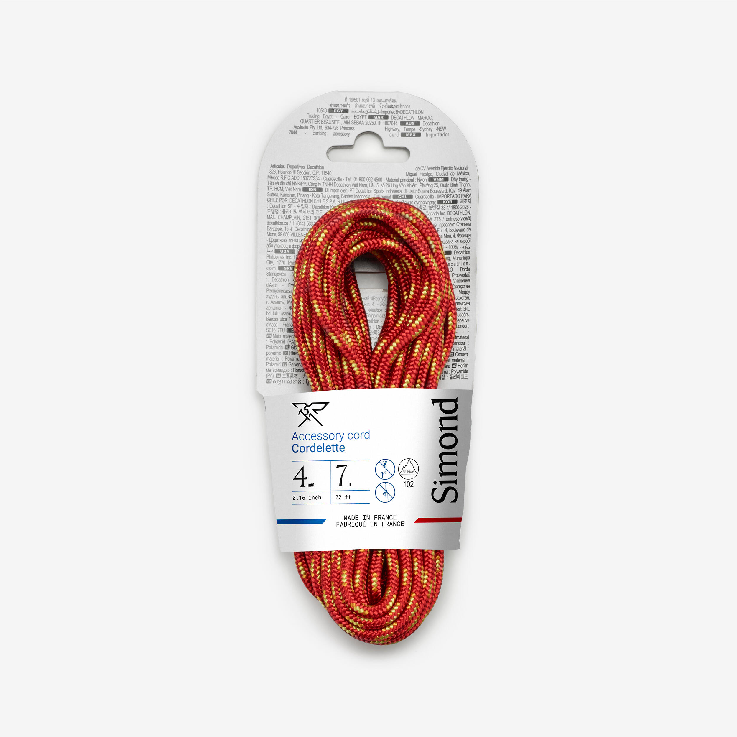 Reepschnur 4 mm × 7 m rot