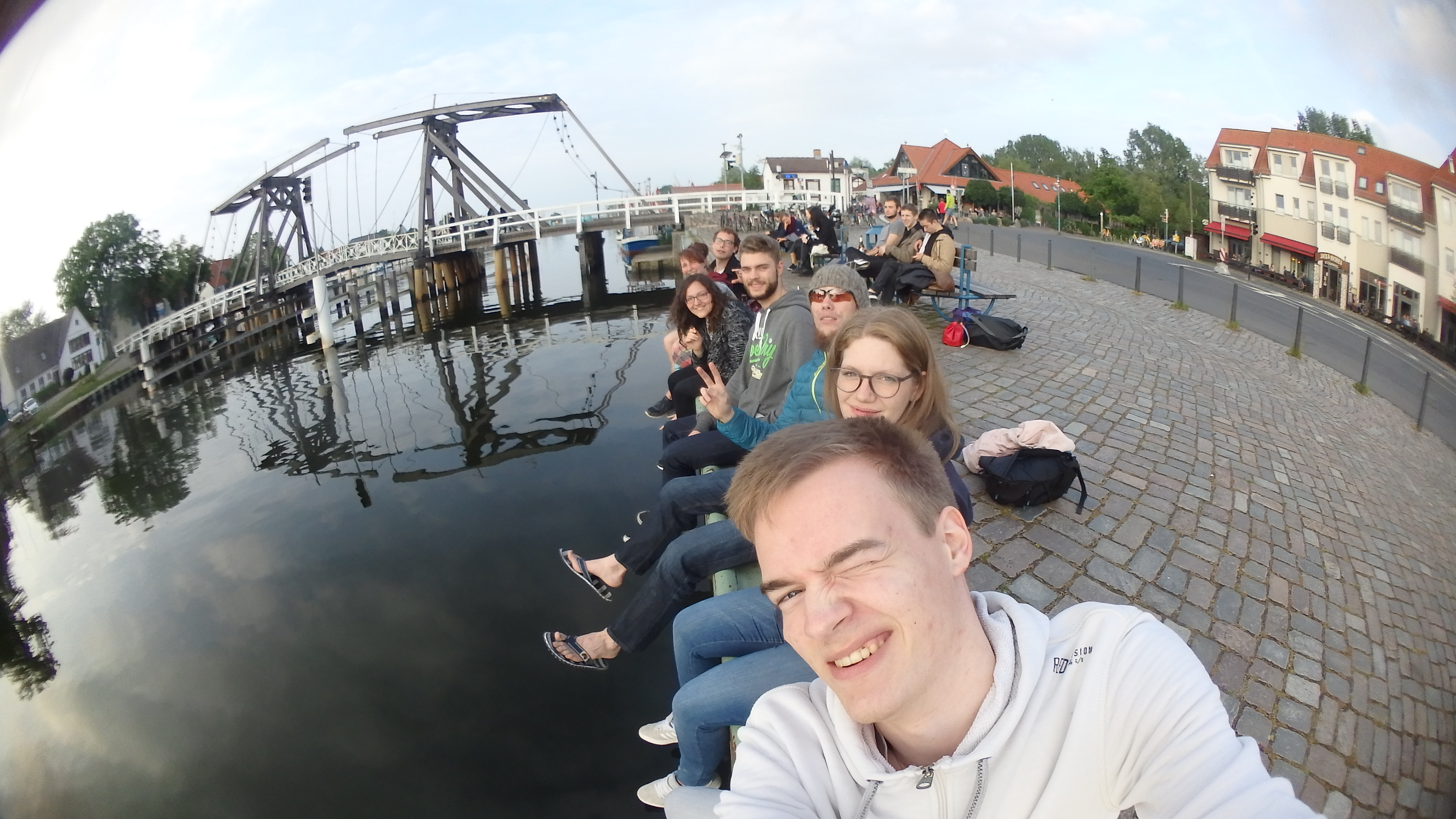 neben der Zugbrücke in Greifswald