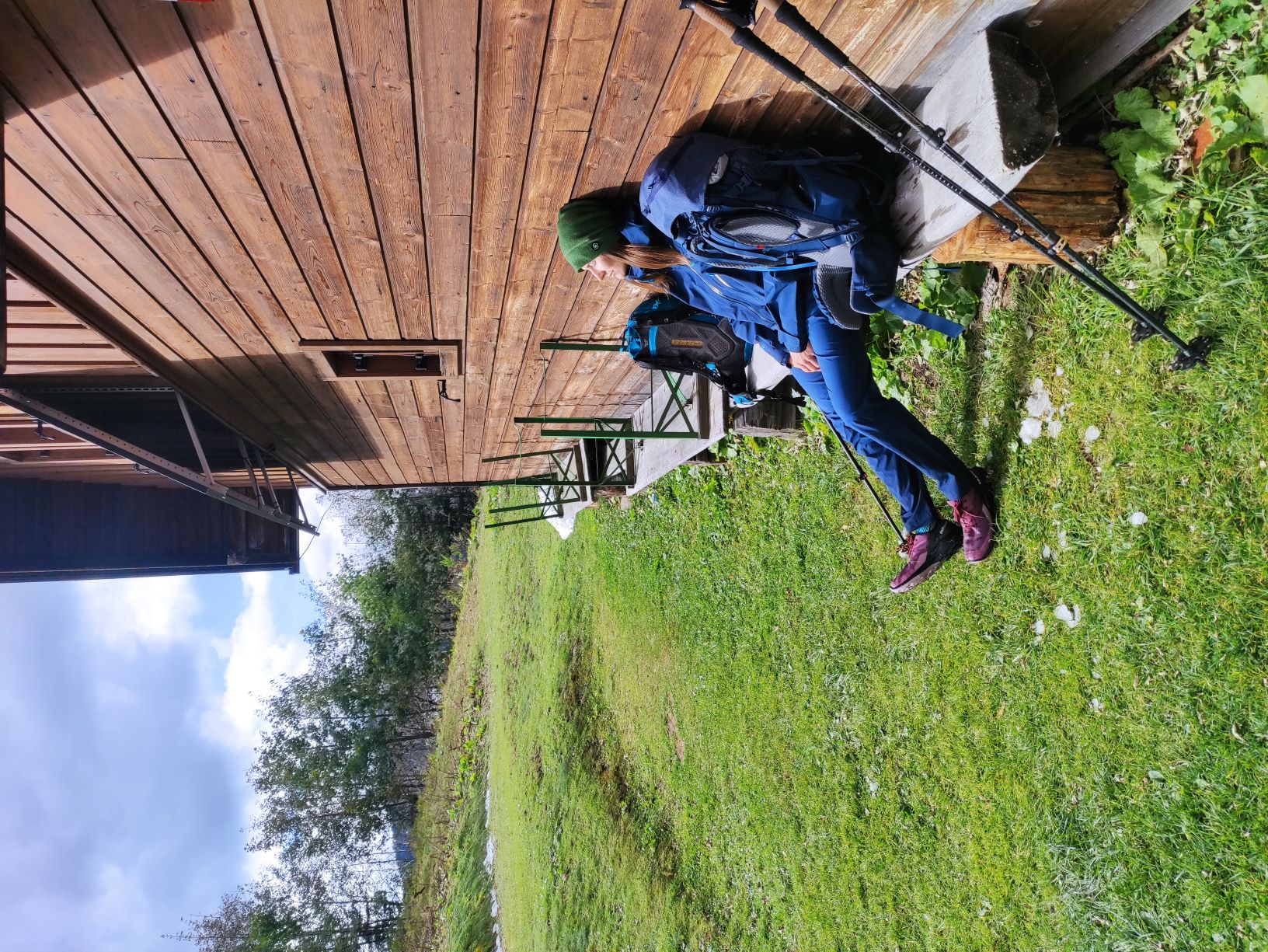 Sonniges Wetter beim Abstieg