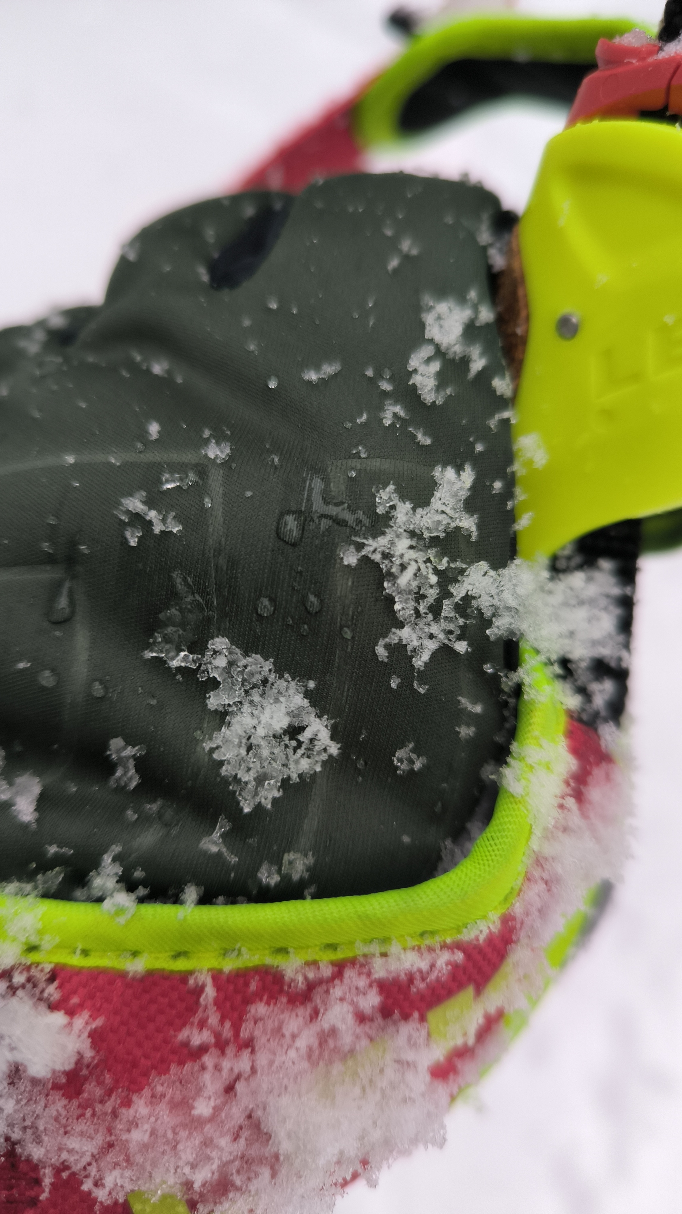 im Einsatz bei Schneefall um die -2°C