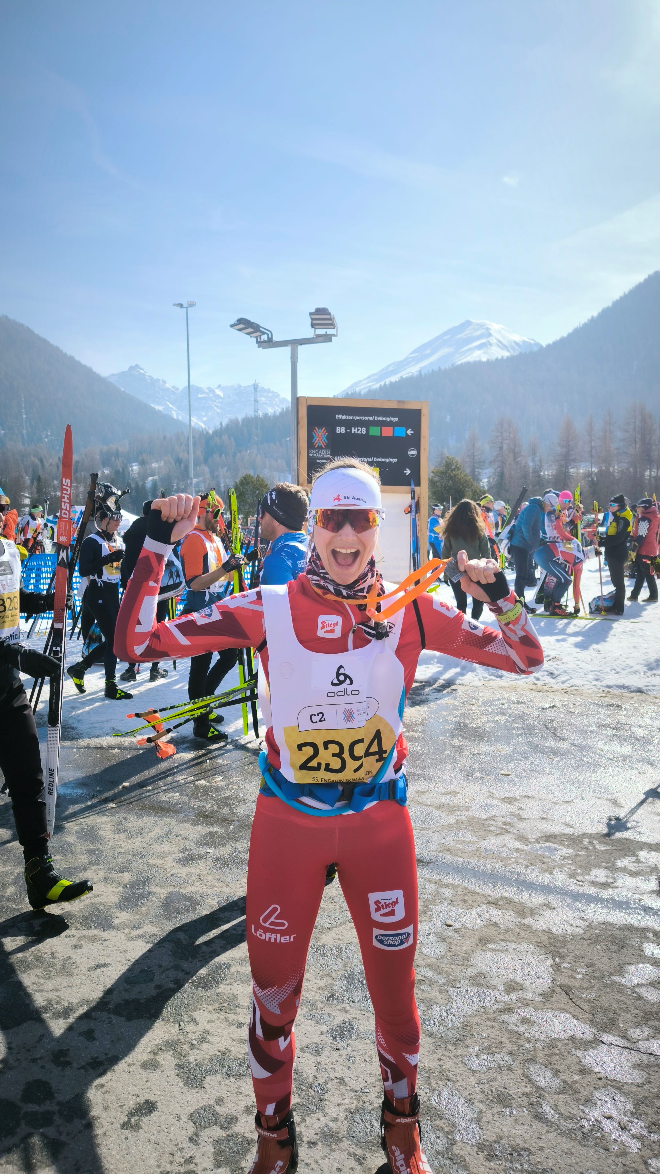 Engadin Skimarathon Ziel