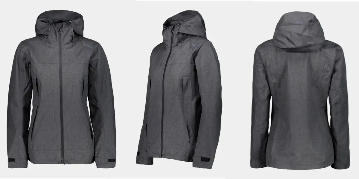 2,5-lagige Jacke, melangiert_Damen