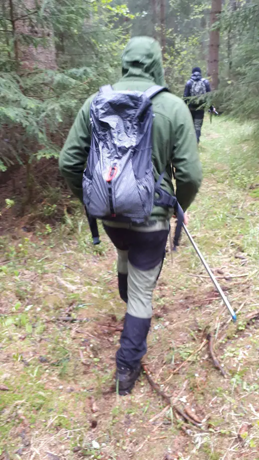 halb voller Rucksack