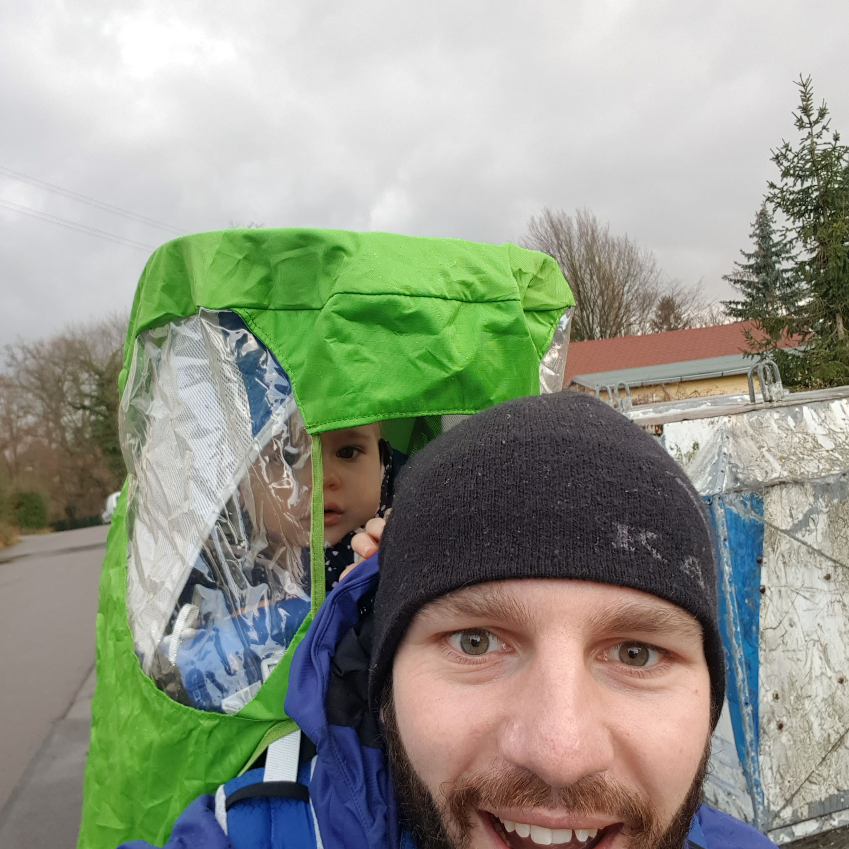 Auch bei Regen gut geschützt