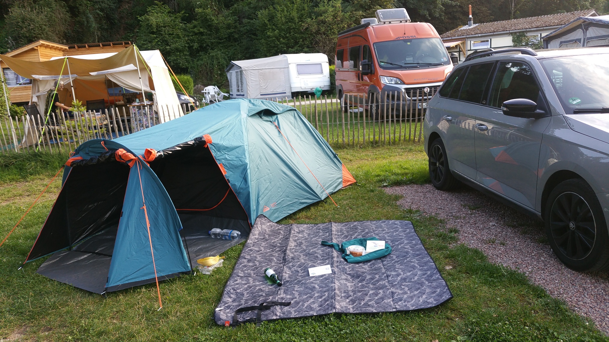 Decke in Benutzung