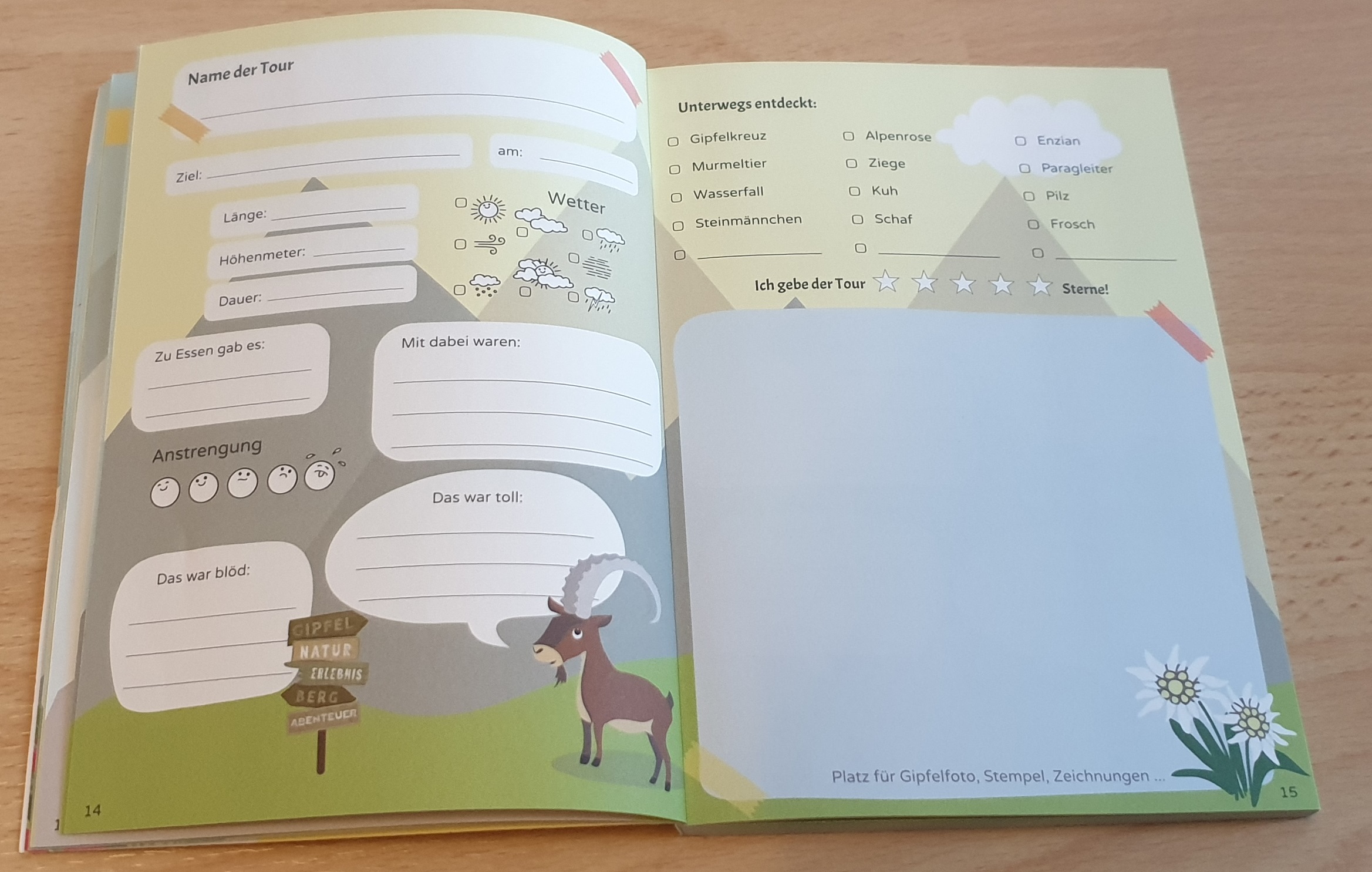 Rother - Wandertagebuch für Kinder