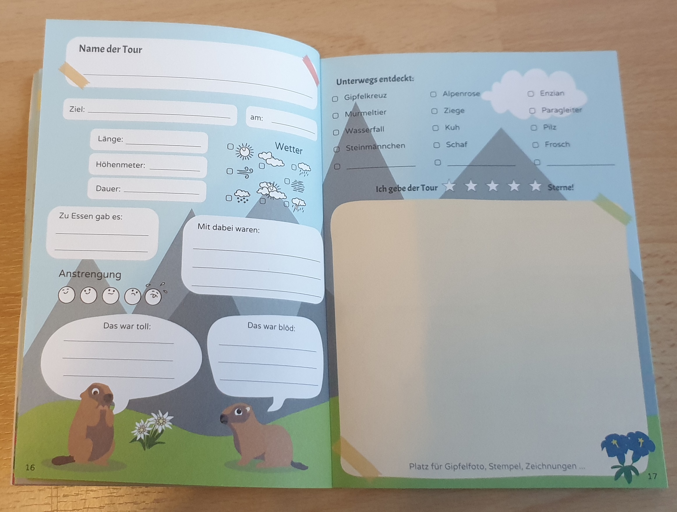 Rother - Wandertagebuch für Kinder