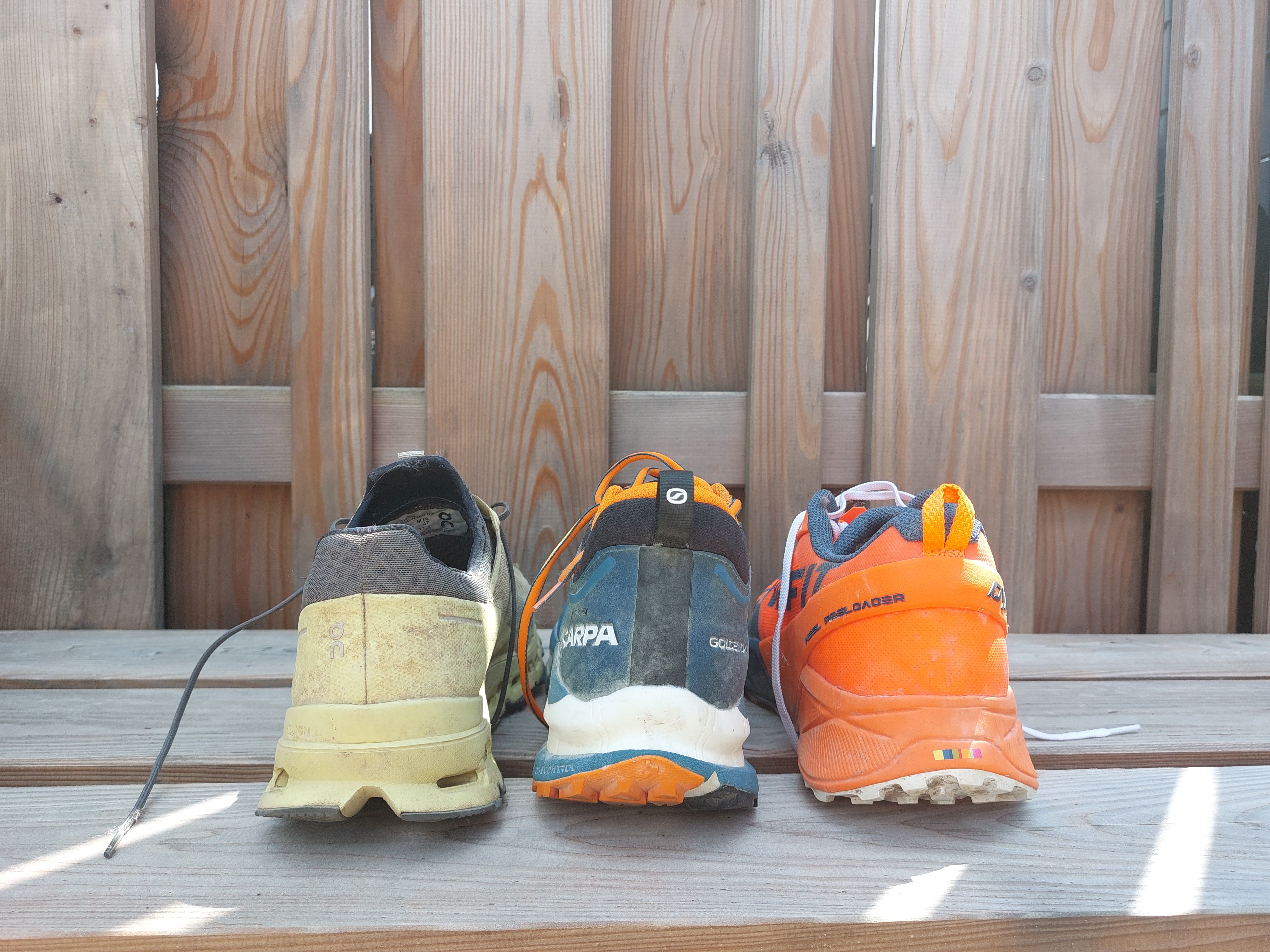 Vergleich zwischen dem Cloud Ultra (On Running), dem Scarpa und dem Ultra 100 (Dynafit)