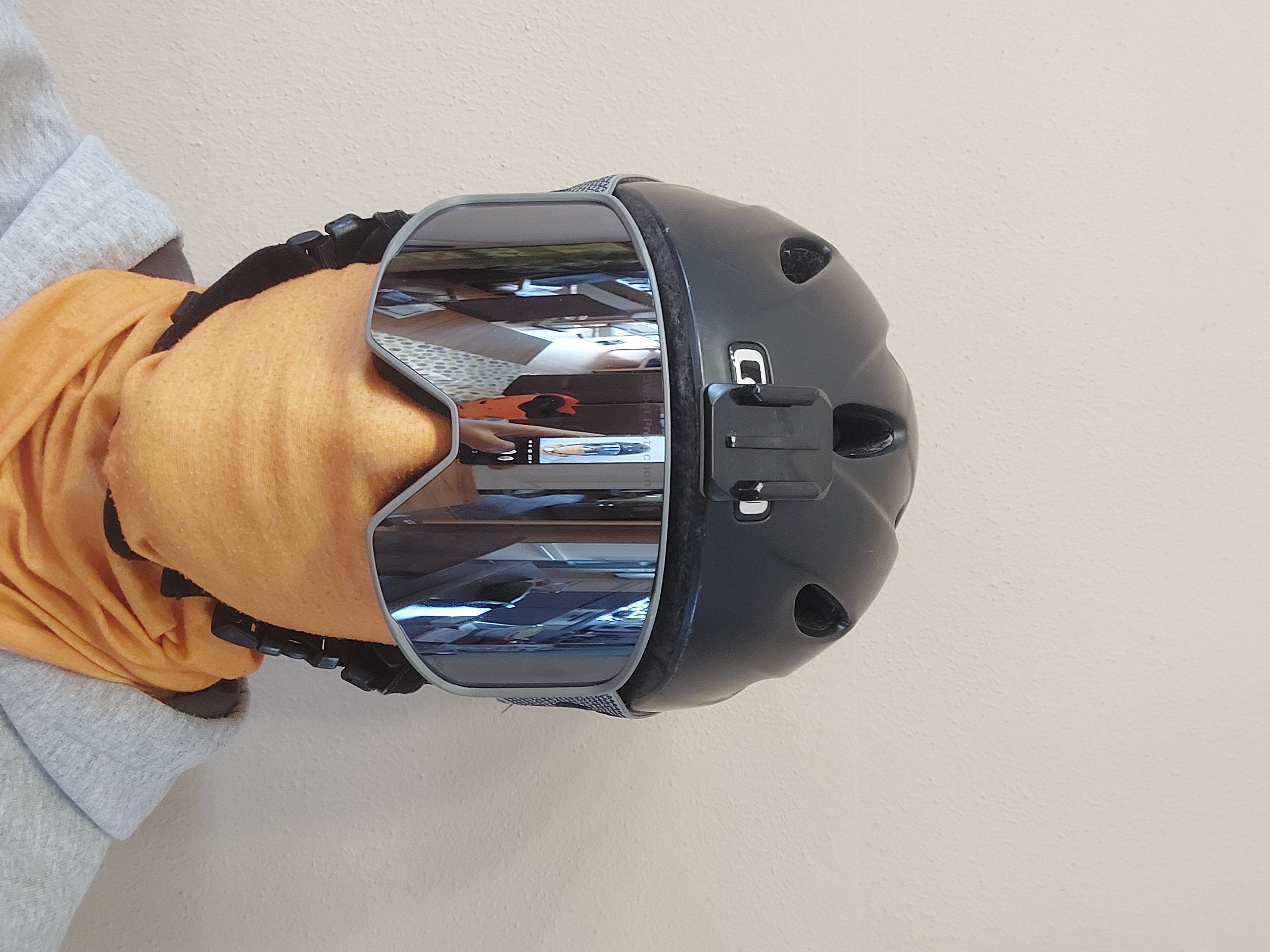 Sitz am Skihelm