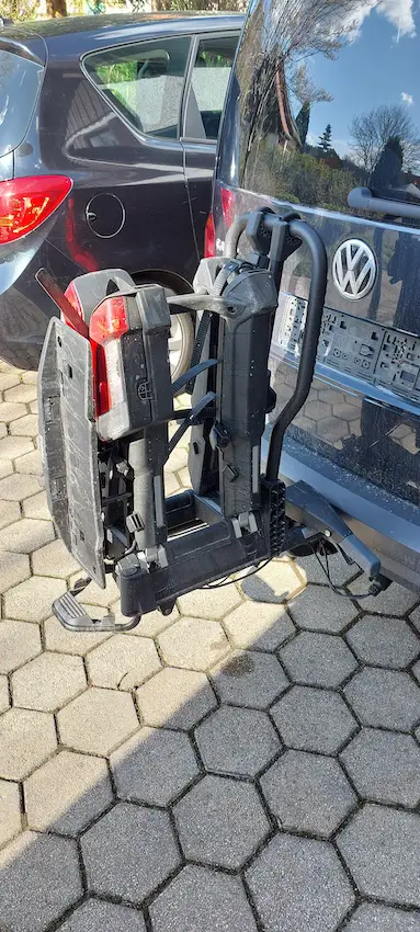 Radträger zusammengeklappt