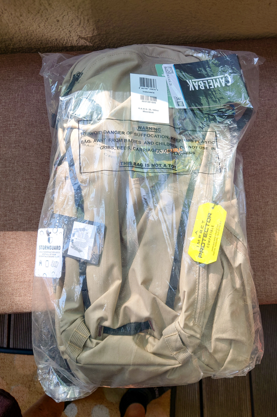 Rucksack Verpackt