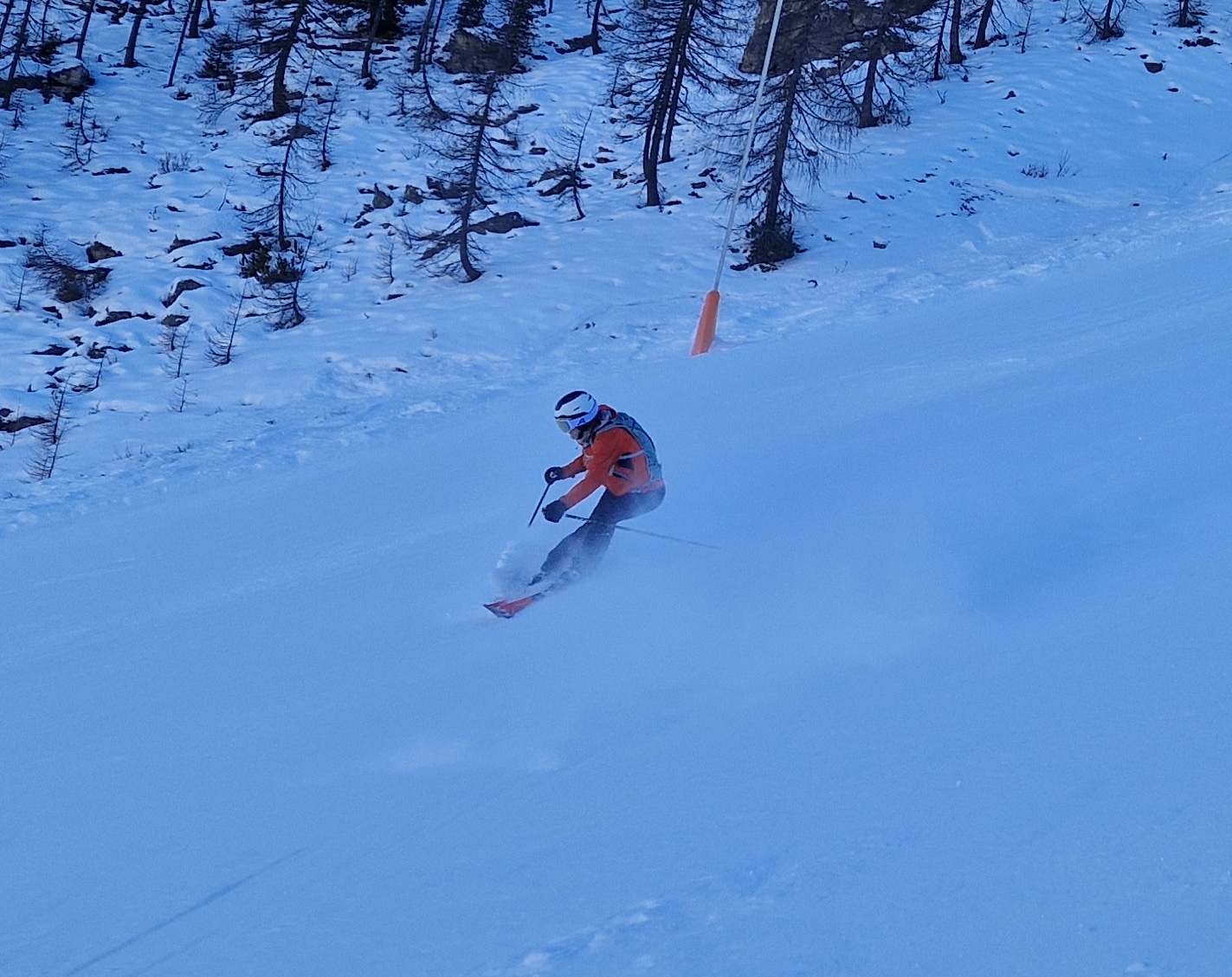 In Aktion auf der Piste