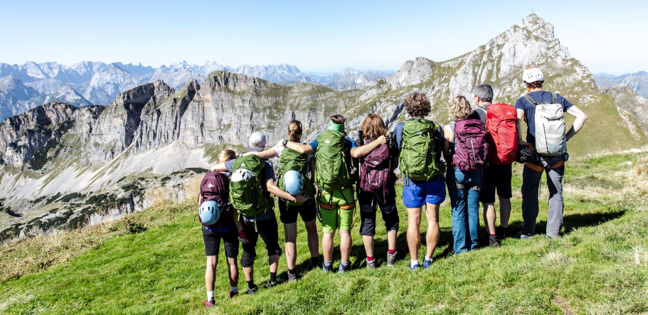 Klettersteig überlebt Gruppenfoto