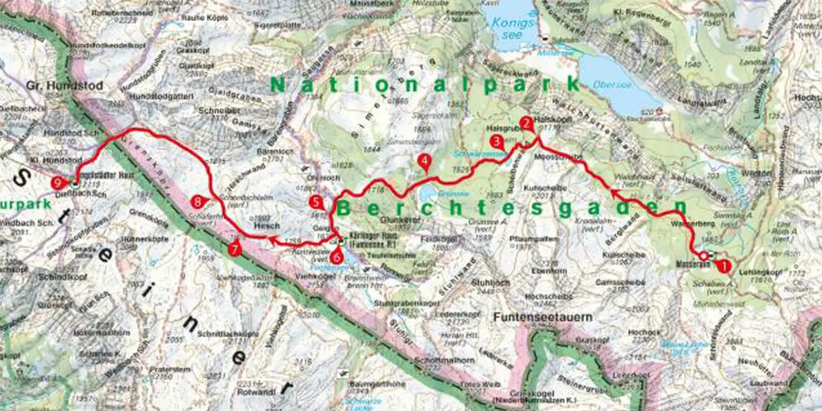 2_Weitwandern_Salzburg_triest_Karte der Tour 05, Copyright Freytag & Berndt, Wien