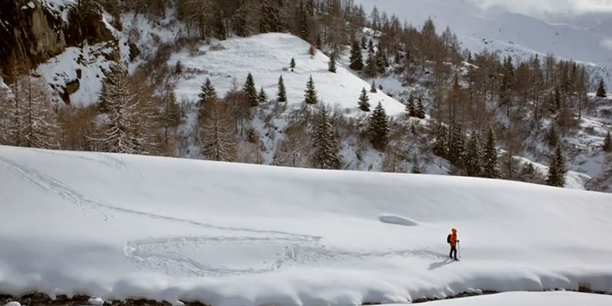 Manchmal muss es gar nicht hoch hinaus gehen. Auch auf Schneeschuhtouren im Tal hat man seinen Spaß.