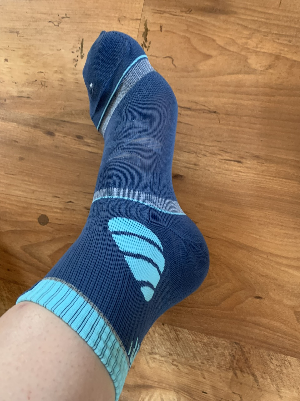 Socken angezogen seitlich