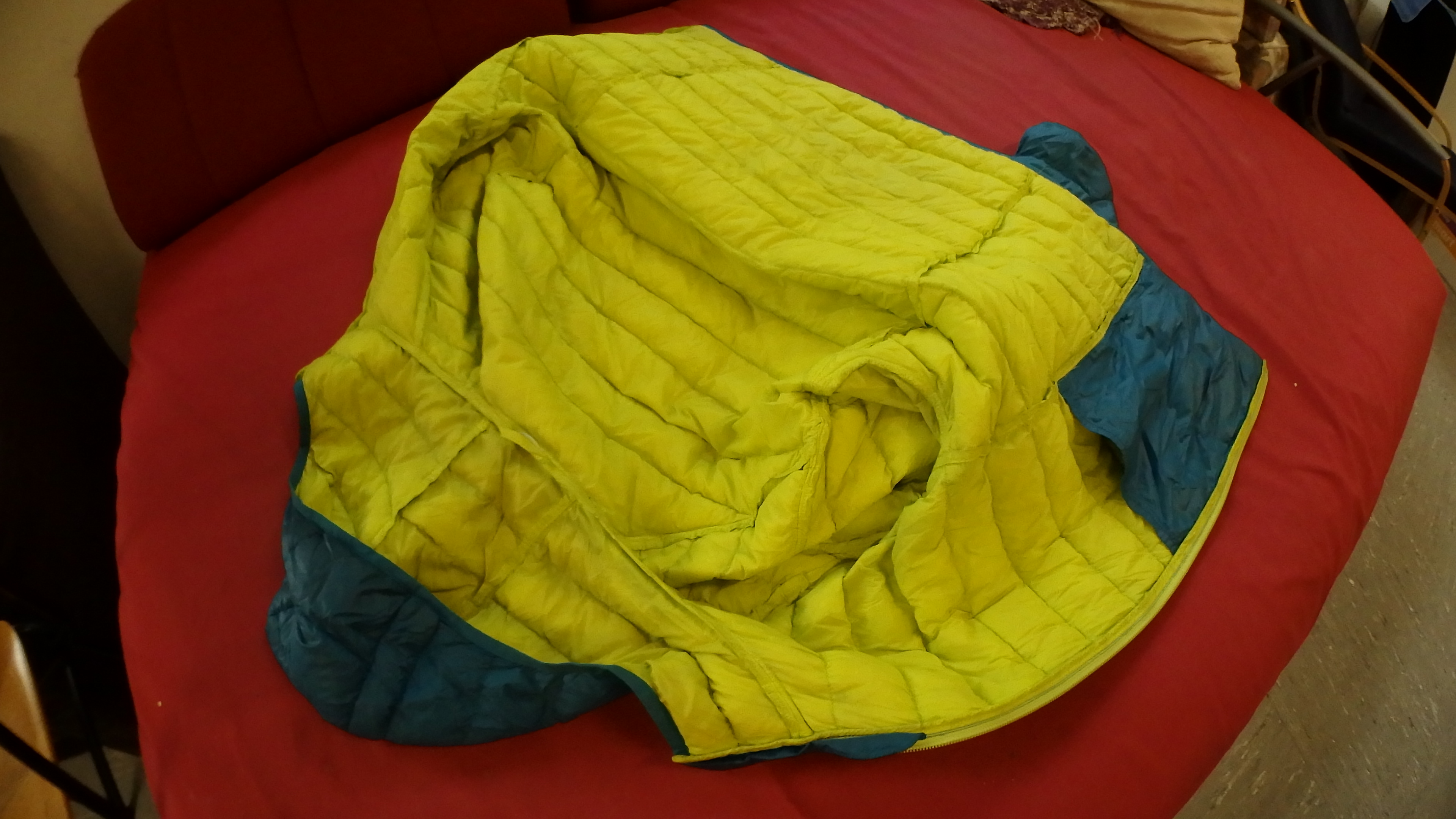 türkise Jacke vorher
