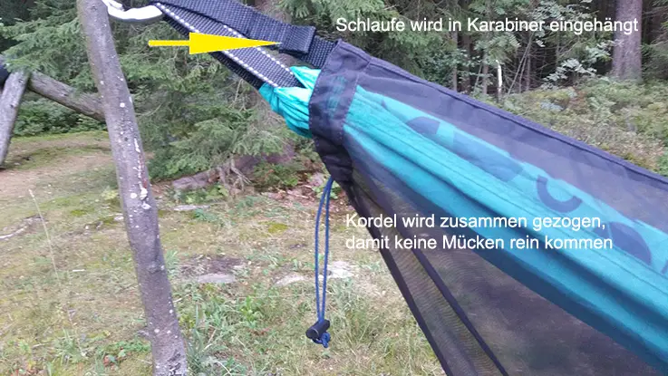 Kordelstopper und Befestigung zum einhängen