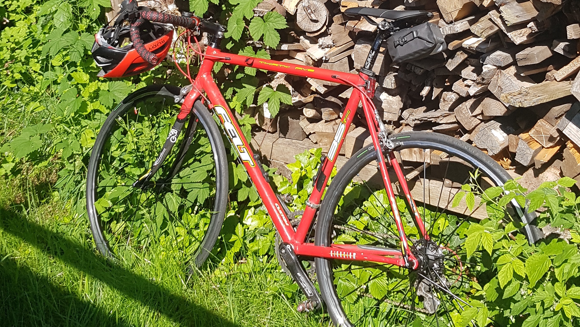 Rennrad im Kurzstreckenaufbau