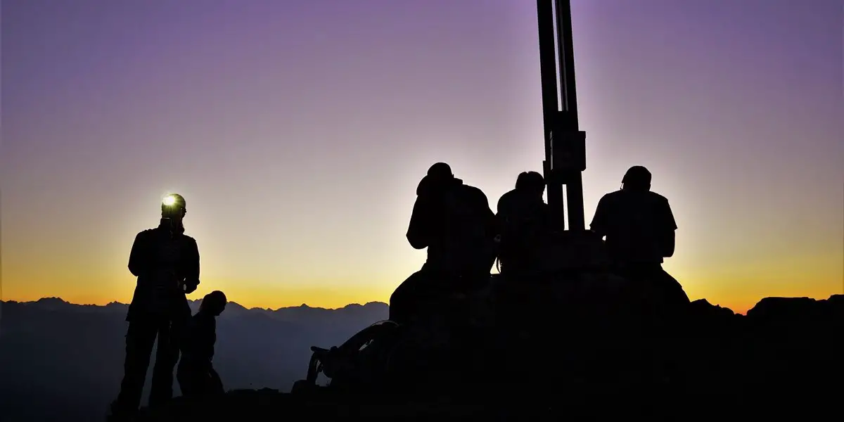 Sonnenaufgang auf der Pfriemeswand