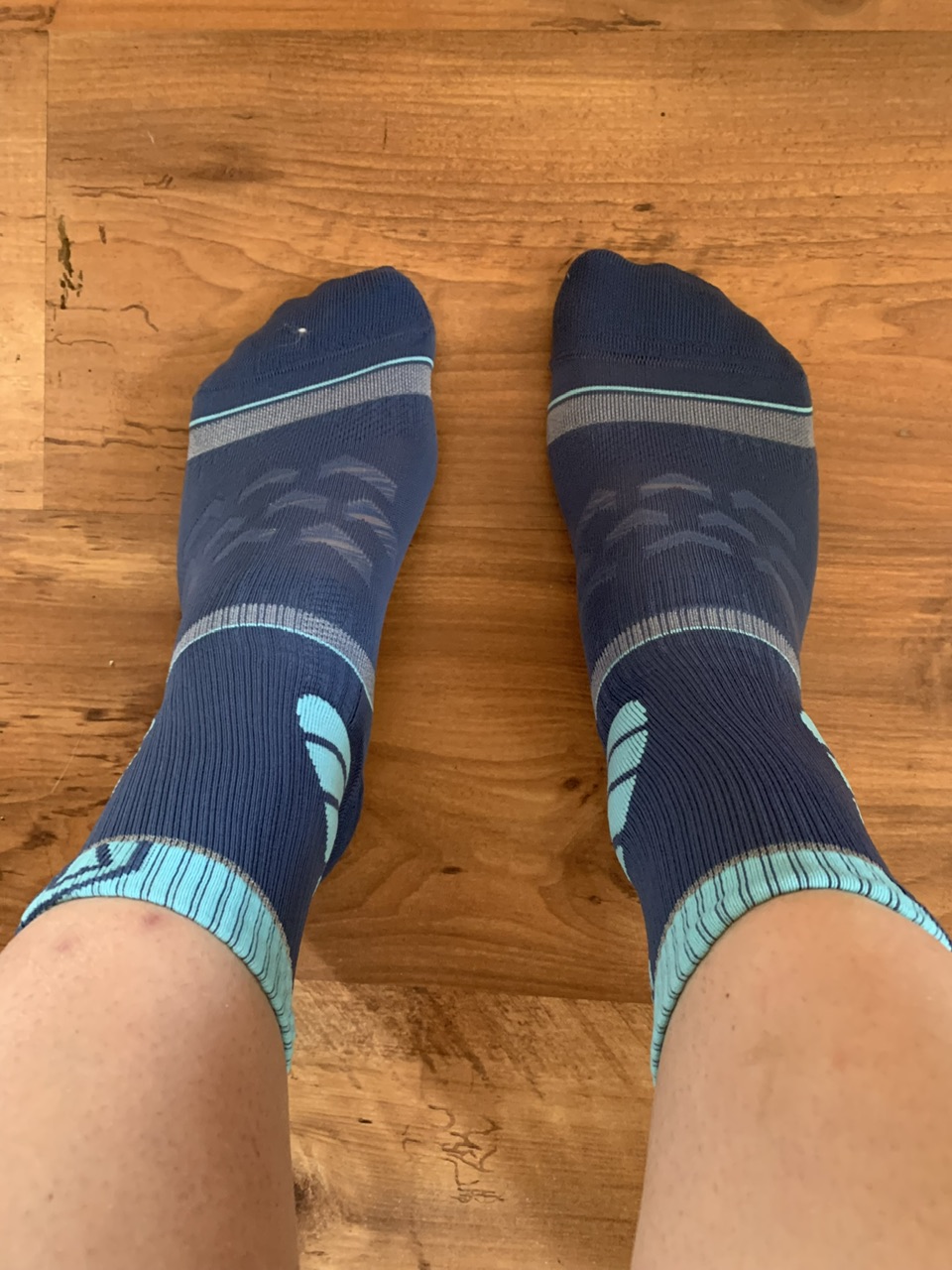 Socken angezogen