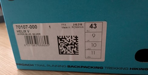 Aufdruck auf dem Karton