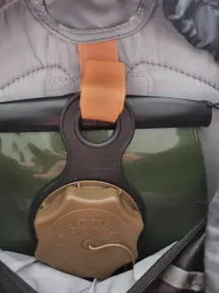 Trinkblase im Rucksack befestigt (Deuter)