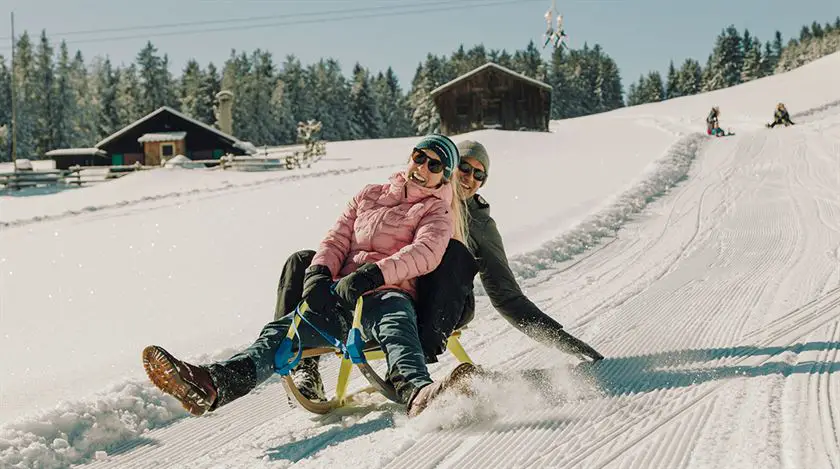 Bad Tölz, Blomberg im Winter, Rodeln