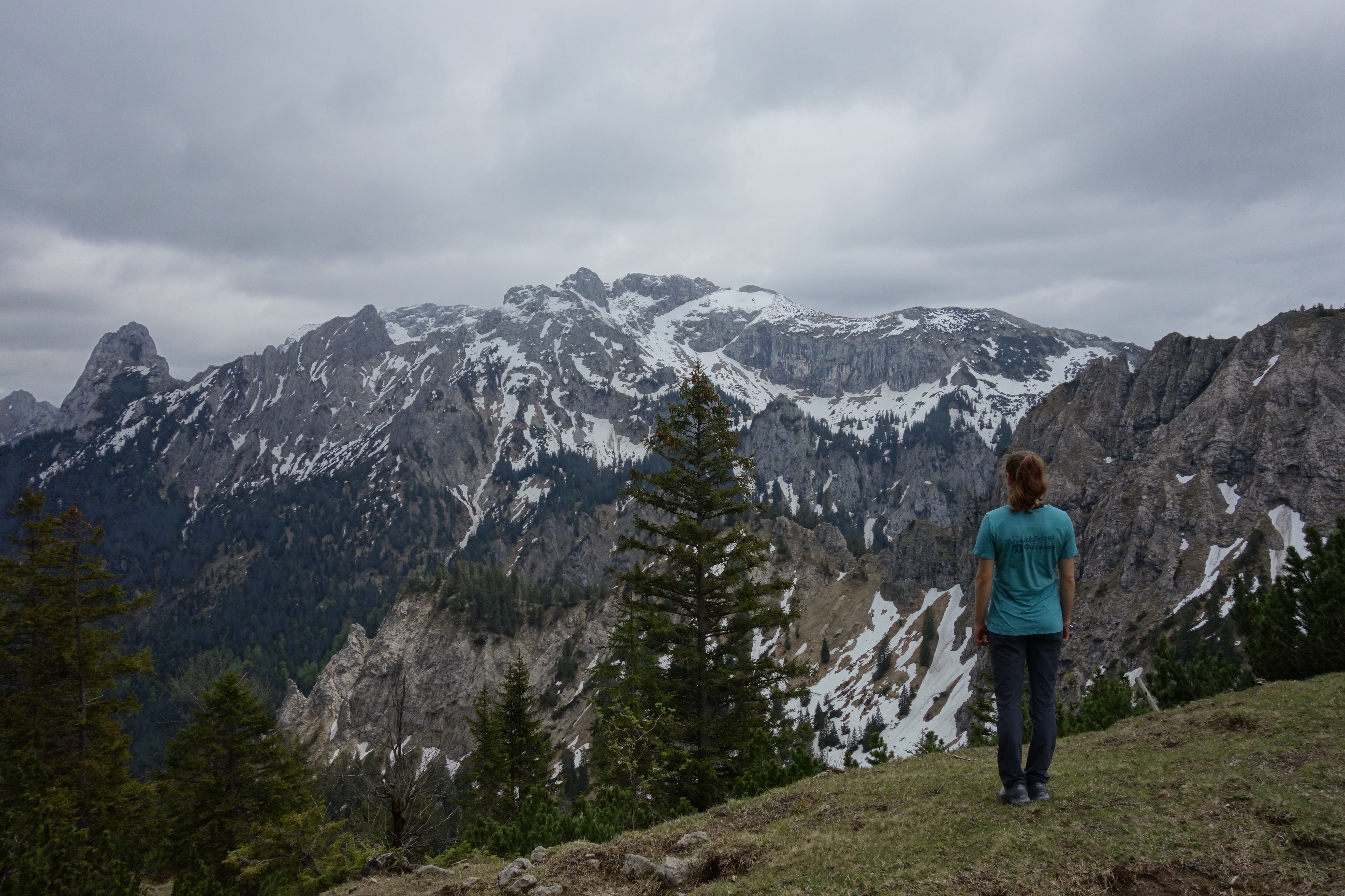 Das Shirt auf Tour, im Hintergrund die Hochplatte