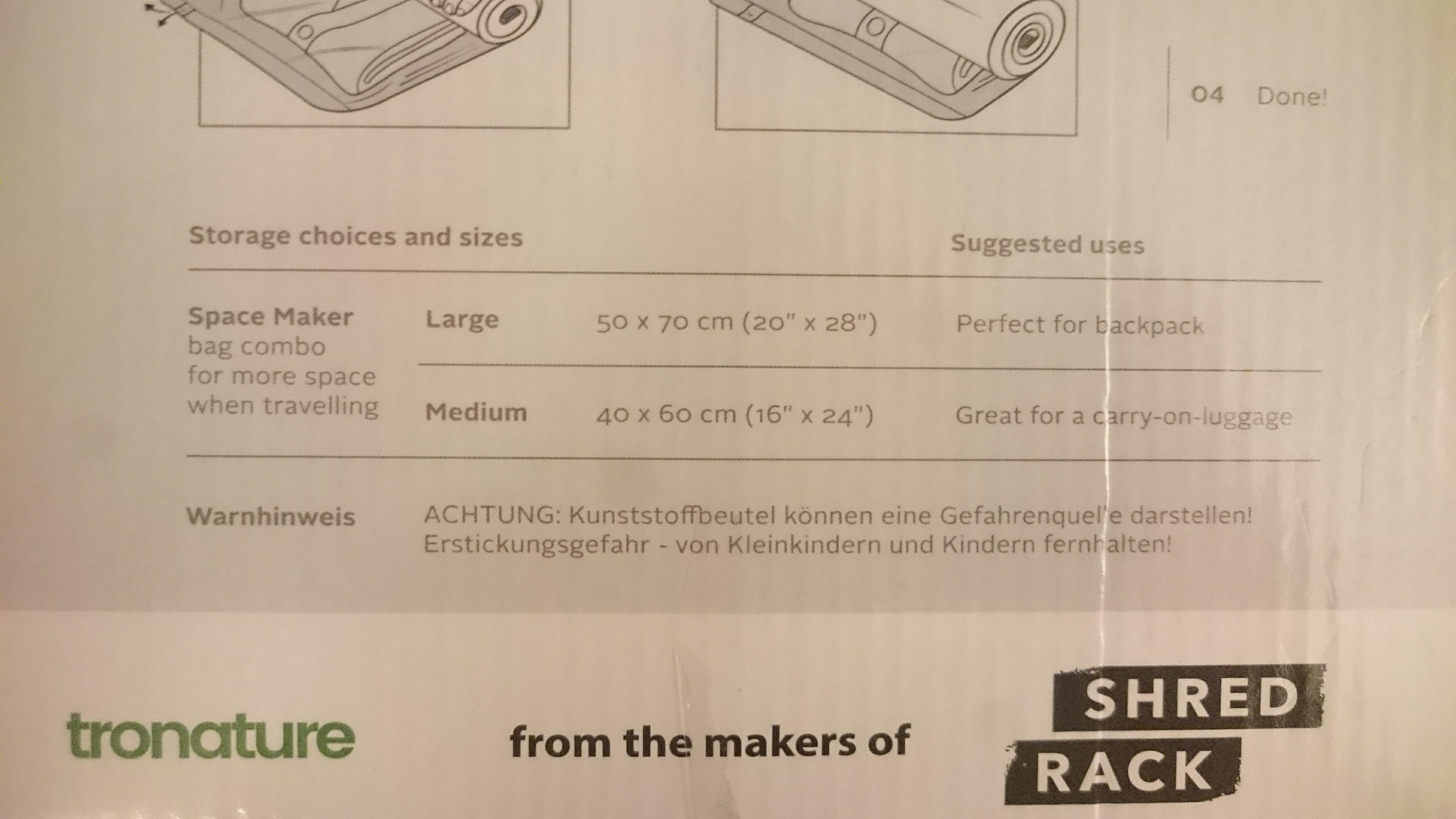 Karton - Gößenbeschriebung