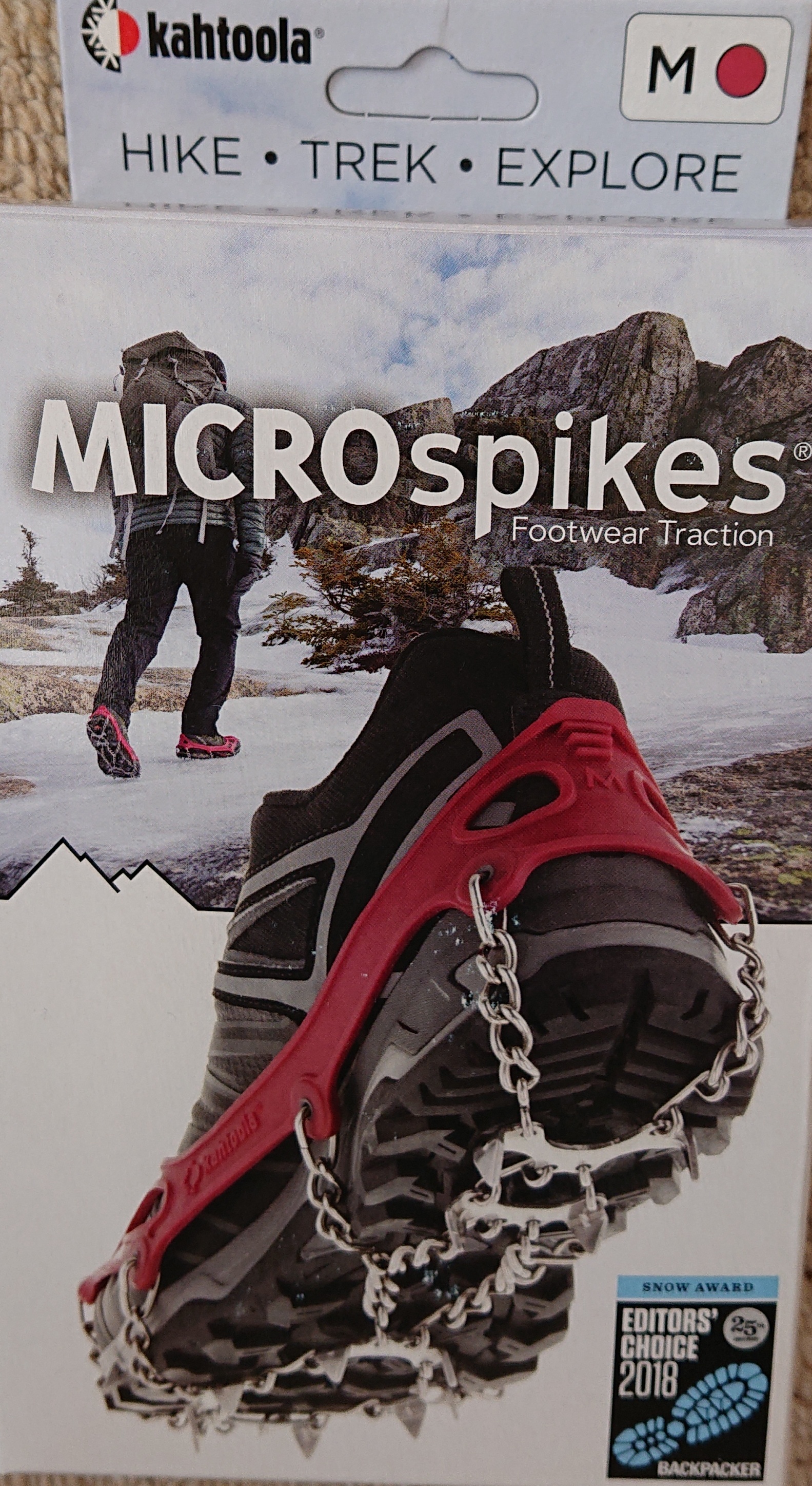 Microspikes in Verpackung