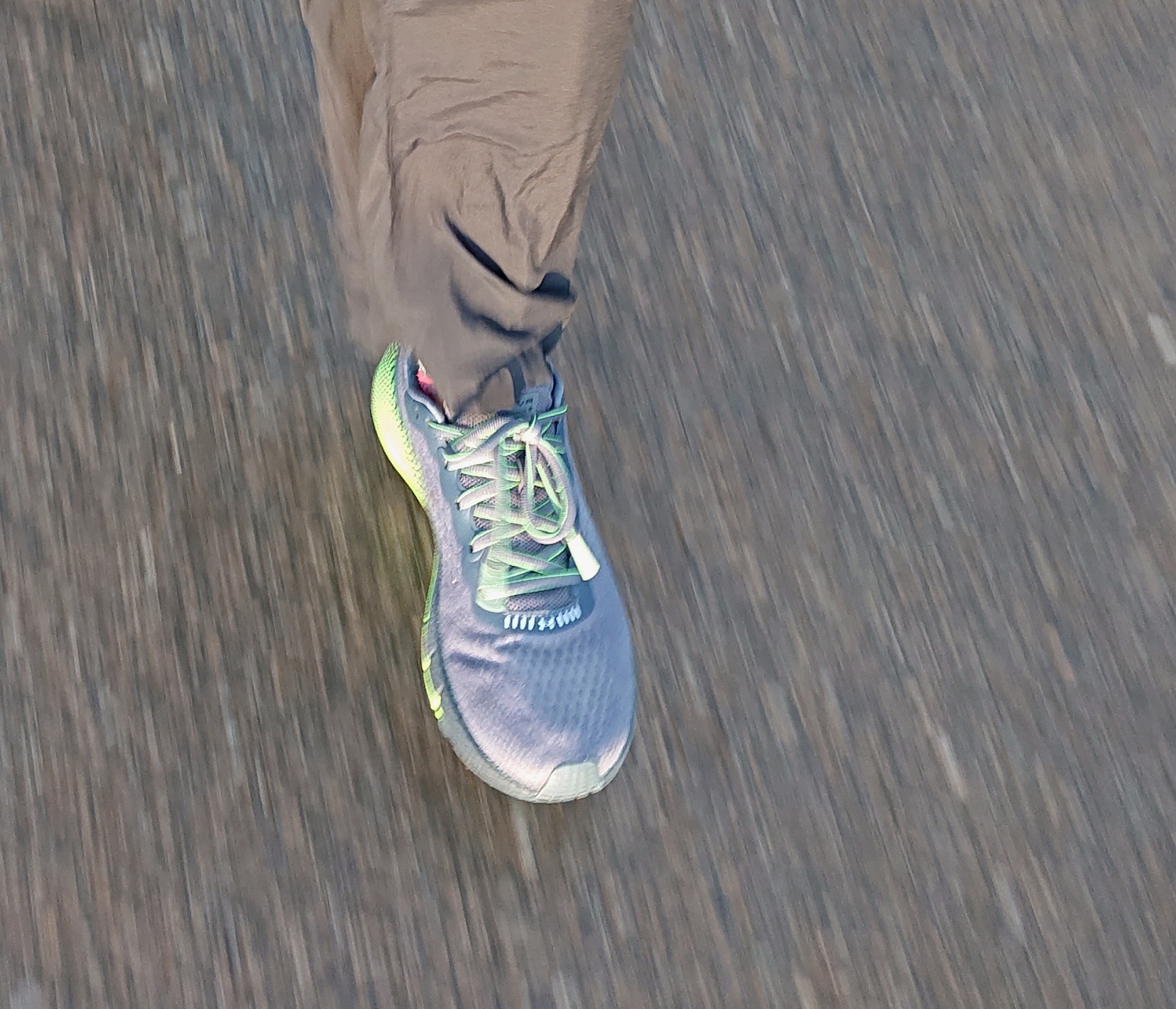 Schuh während Lauf