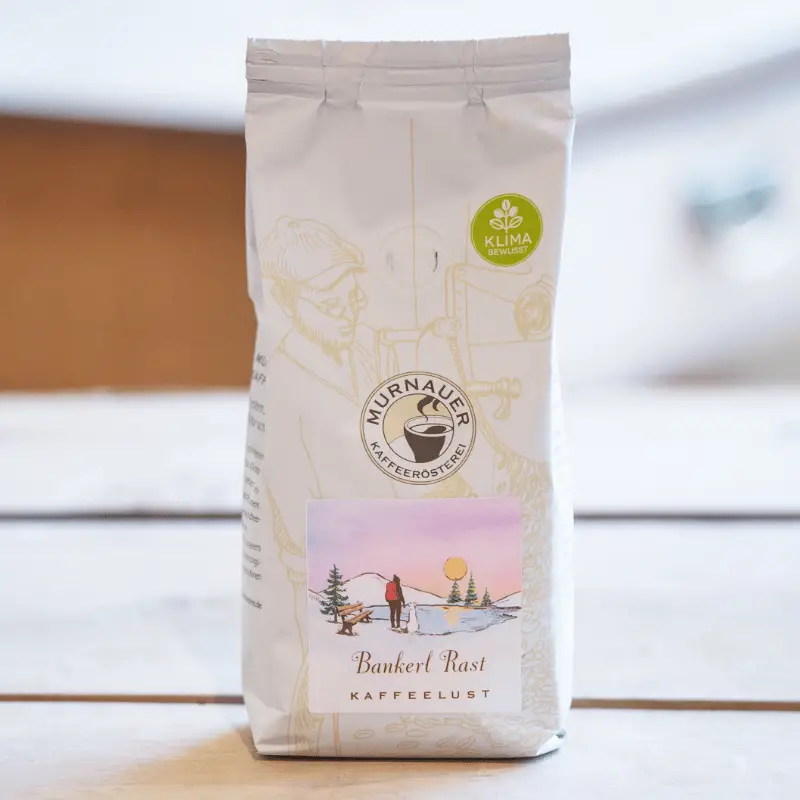 Outdoor-Kaffee Murnauer Kaffeerösterei Bankerl Rast