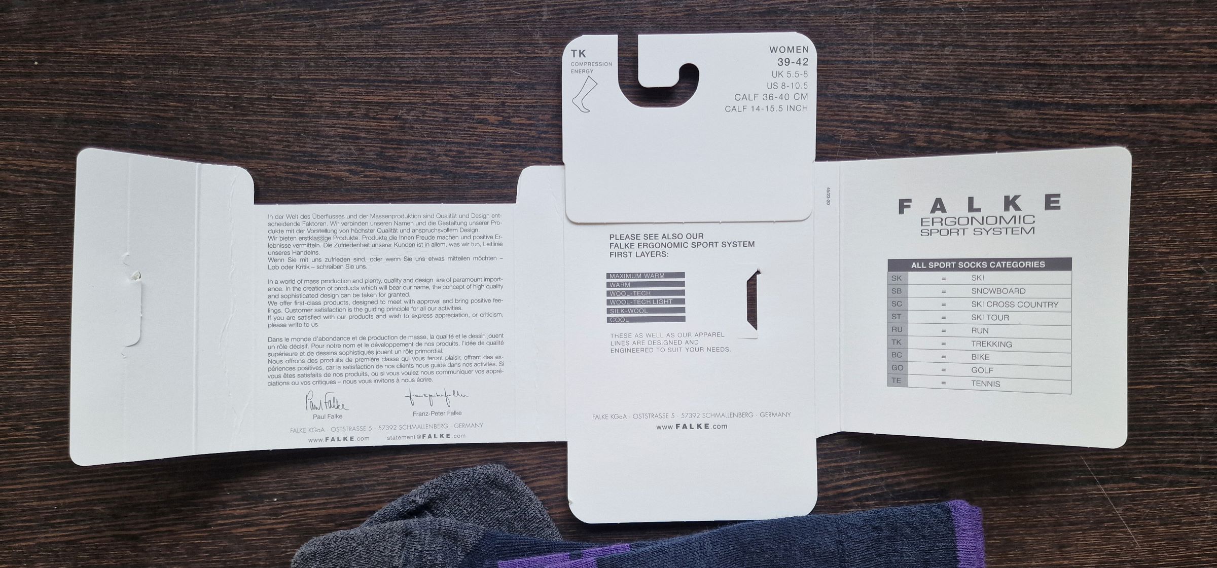 Viele Informationen auf der Verpackung