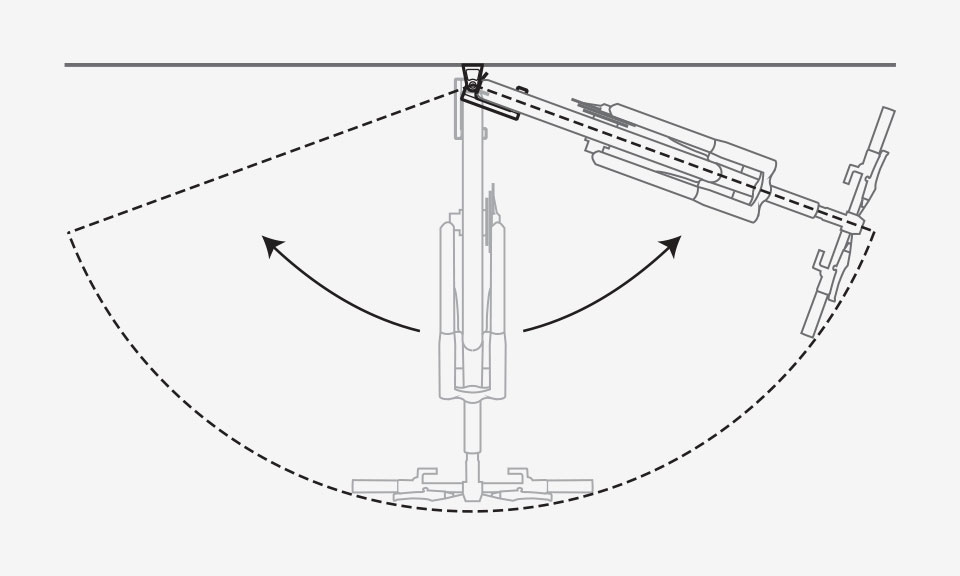 Schwenkbereich / Quelle: topeak.com 