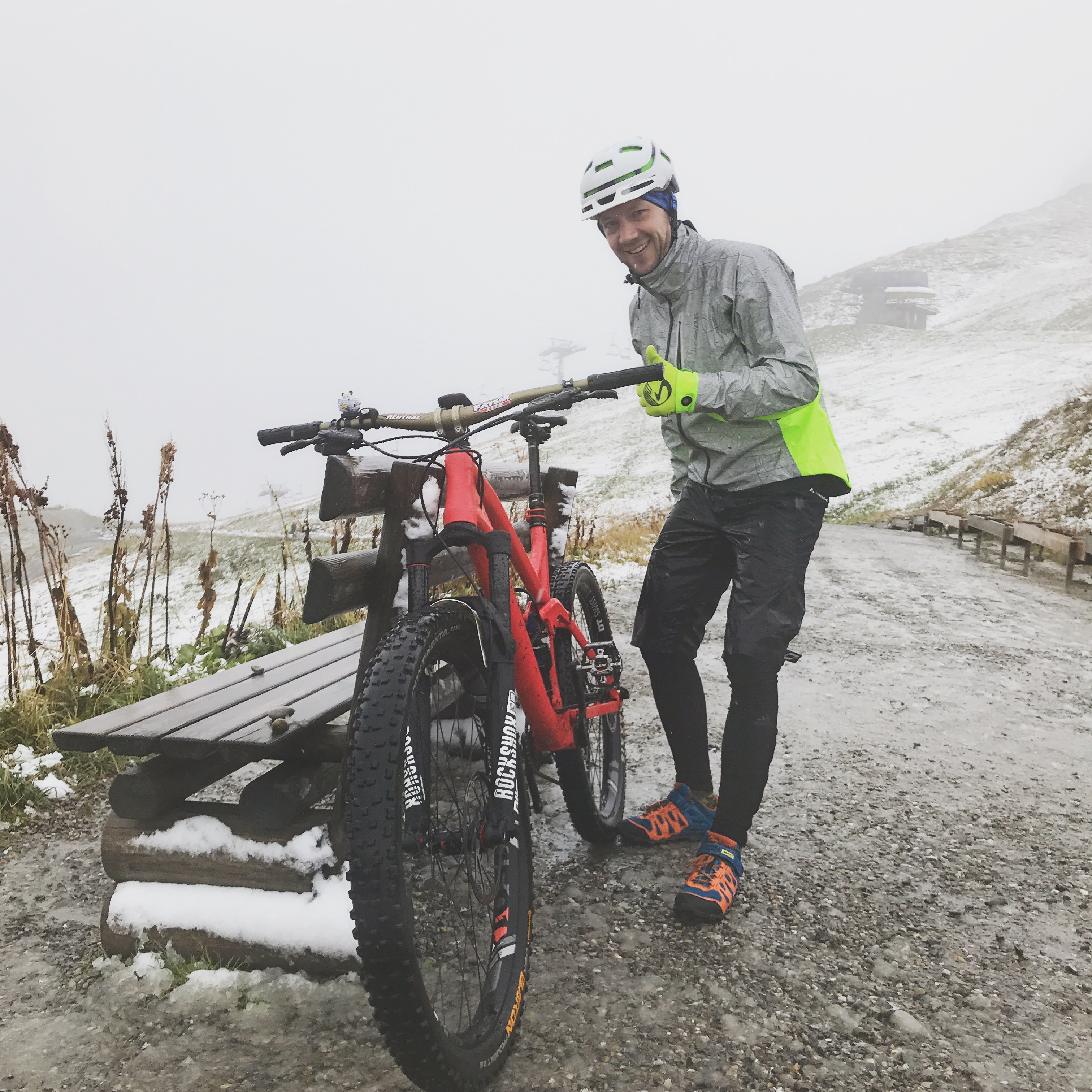 Schneefall an der Kanzelwand