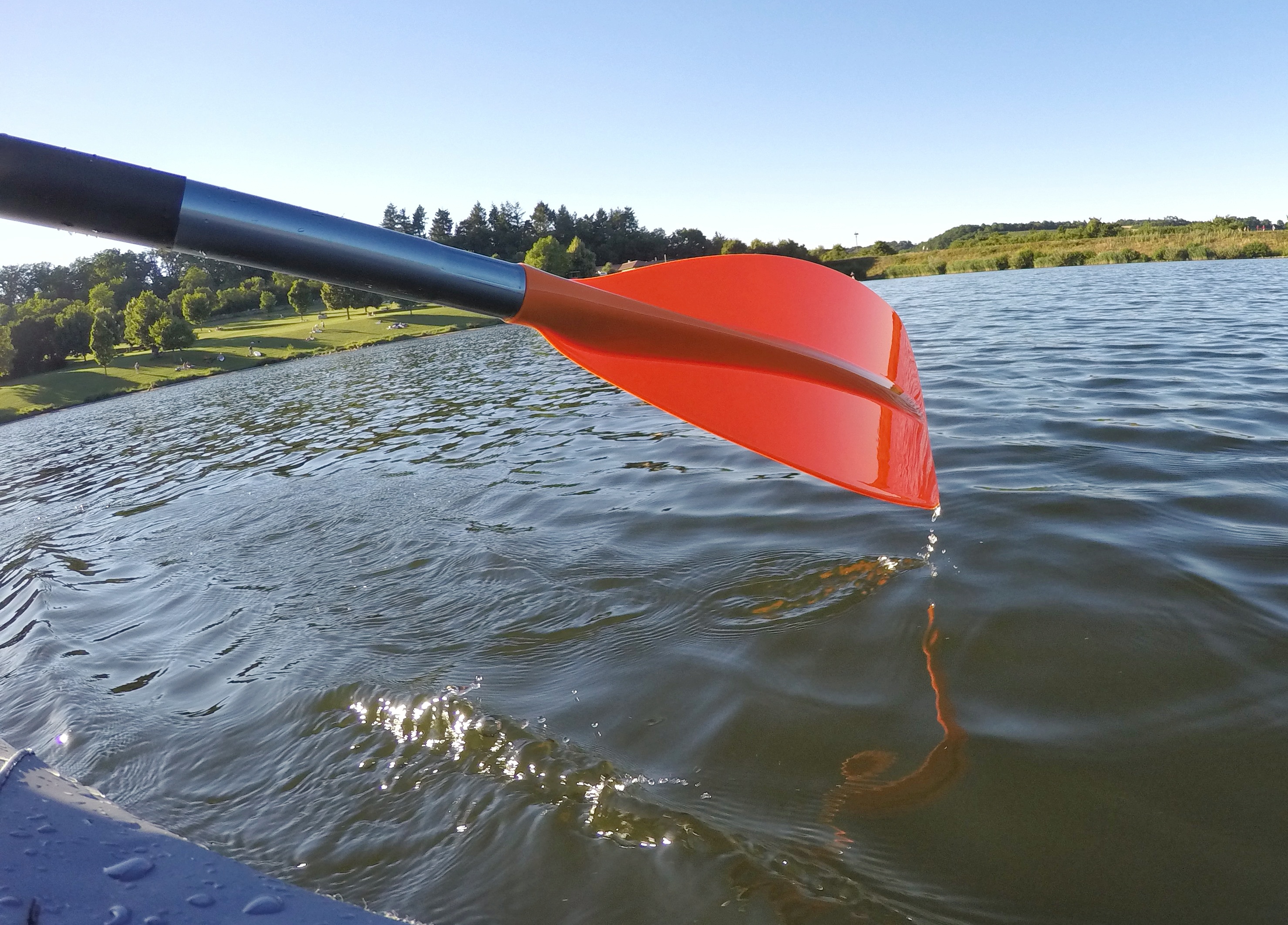 Paddelblatt am See