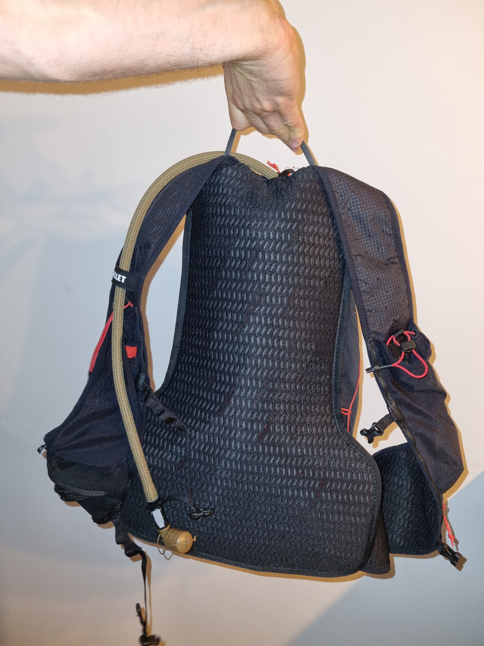 Rückenbereich des Rucksacks.