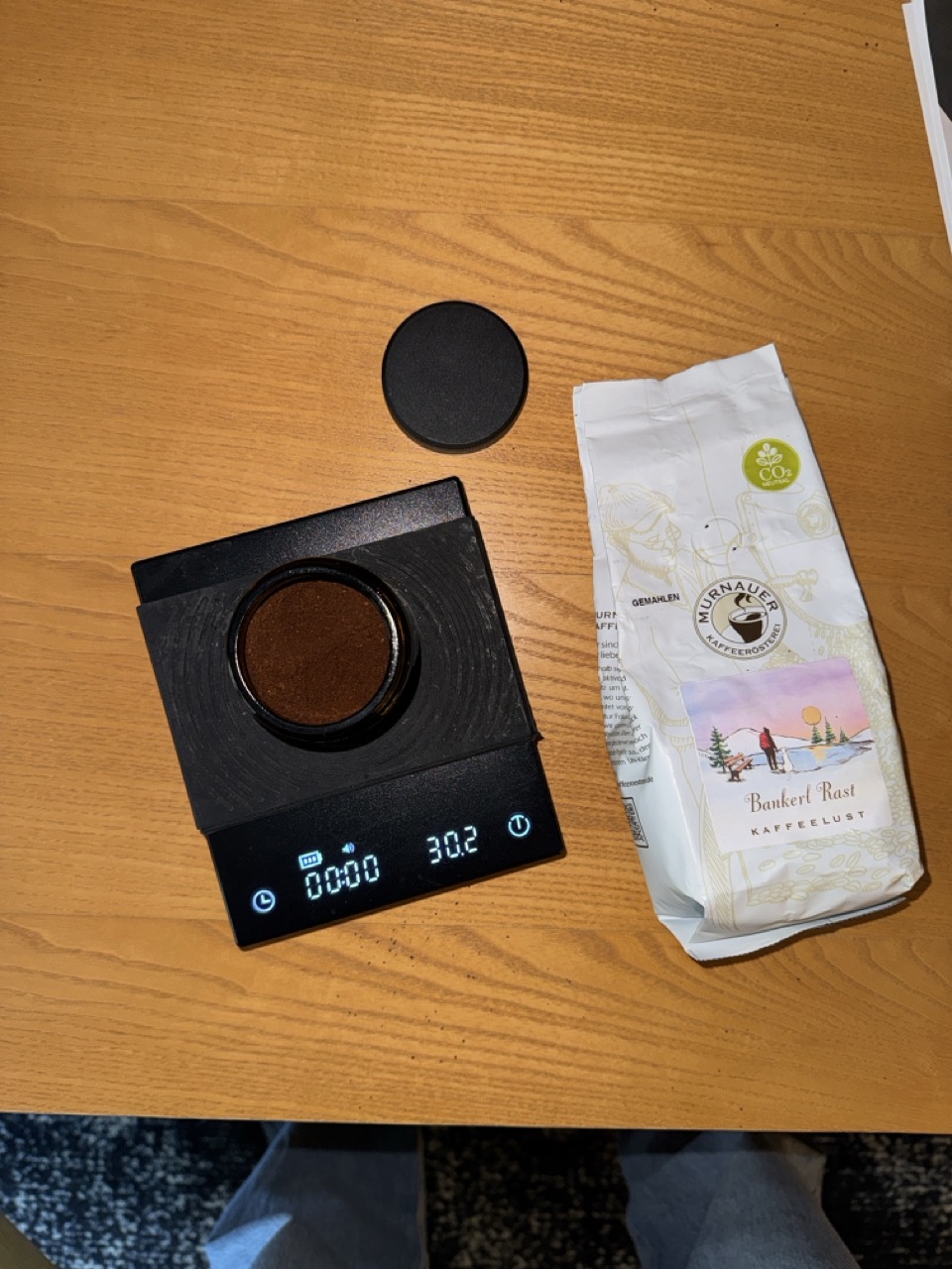 30g abgewogen, Vorbereitung für den optimalen Genuss.