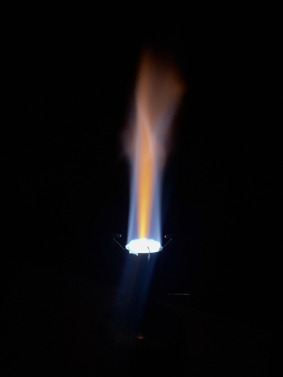 Flamme bei stark geöffnetem Ventil